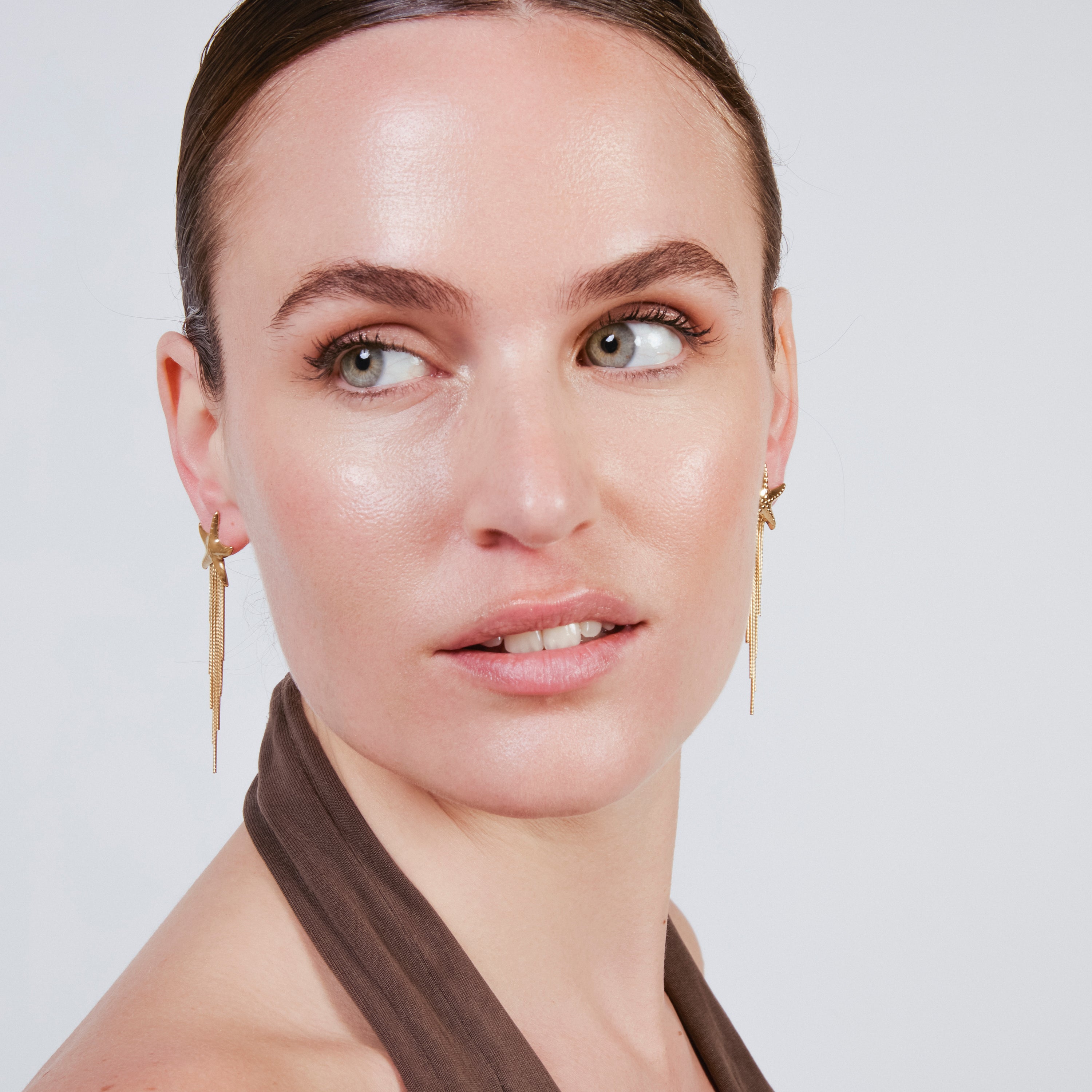 Pendientes acabado en oro amarillo de 18k - Indora