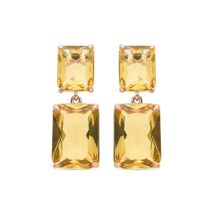 Pendientes acabados en oro amarillo de 18K