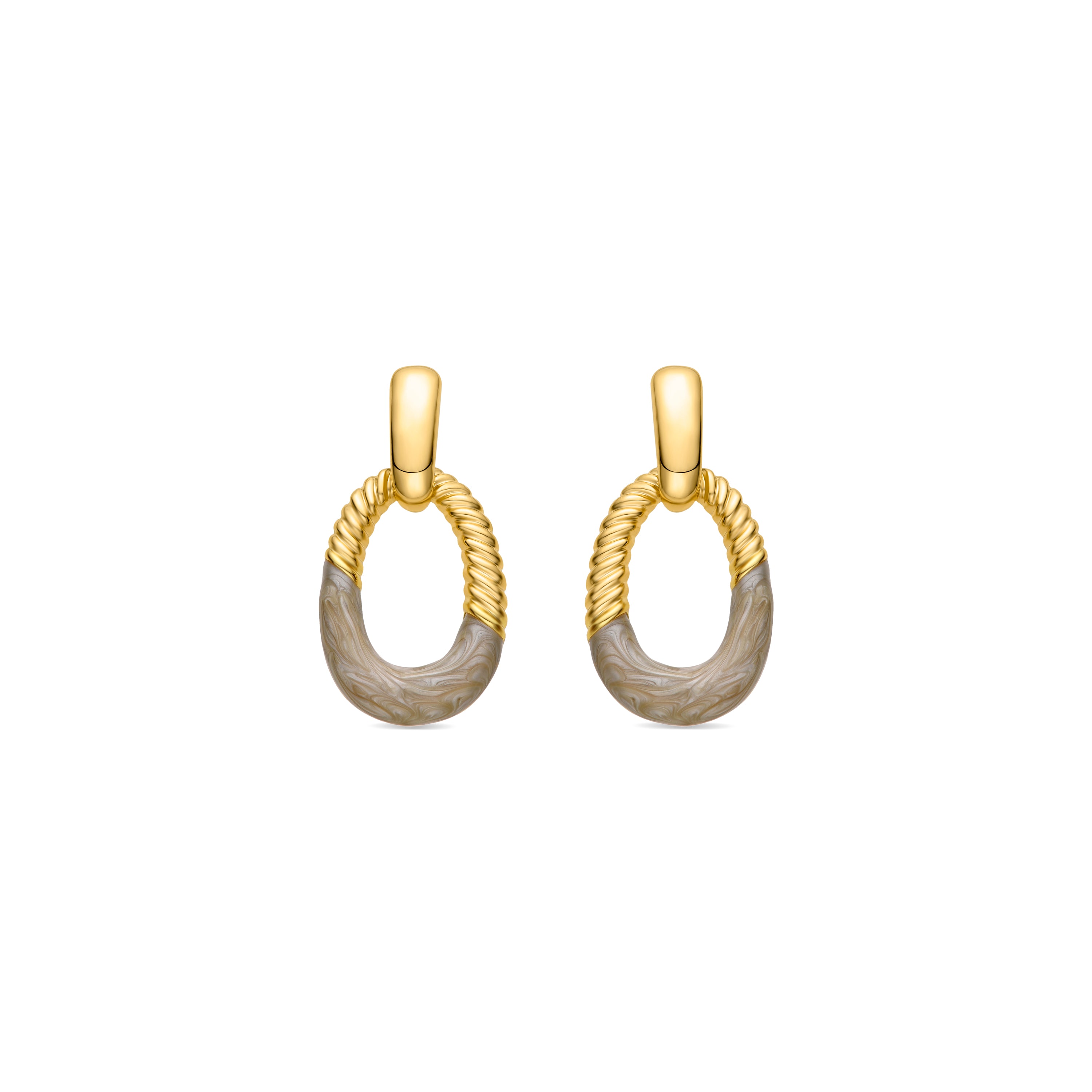 Pendientes acabados en oro amarillo de 18k - Shango