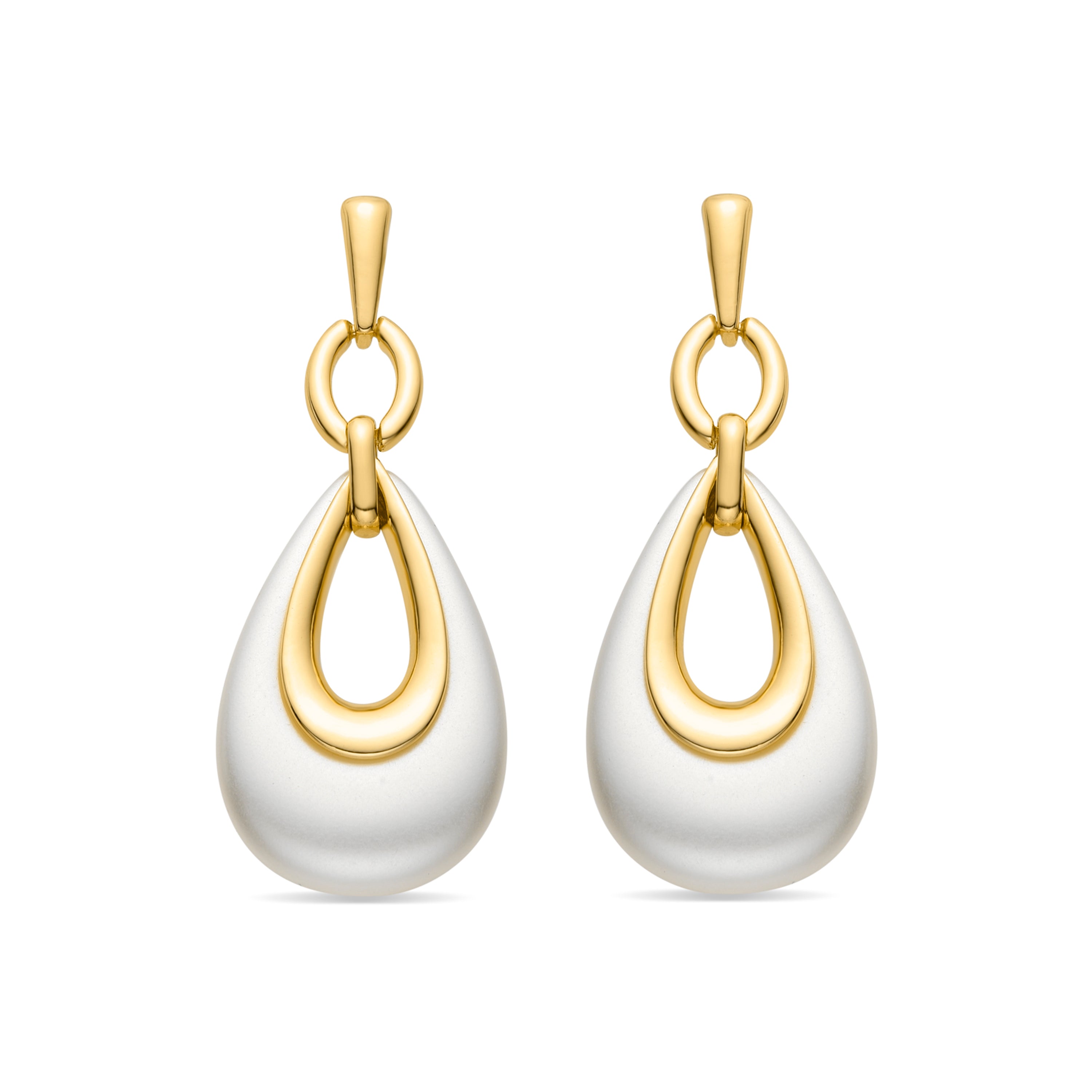 Pendientes acabado en oro amarillo de 18k - Humola