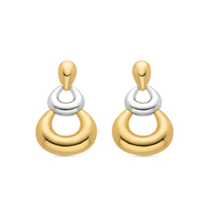 Pendientes acabados en oro amarillo 18k