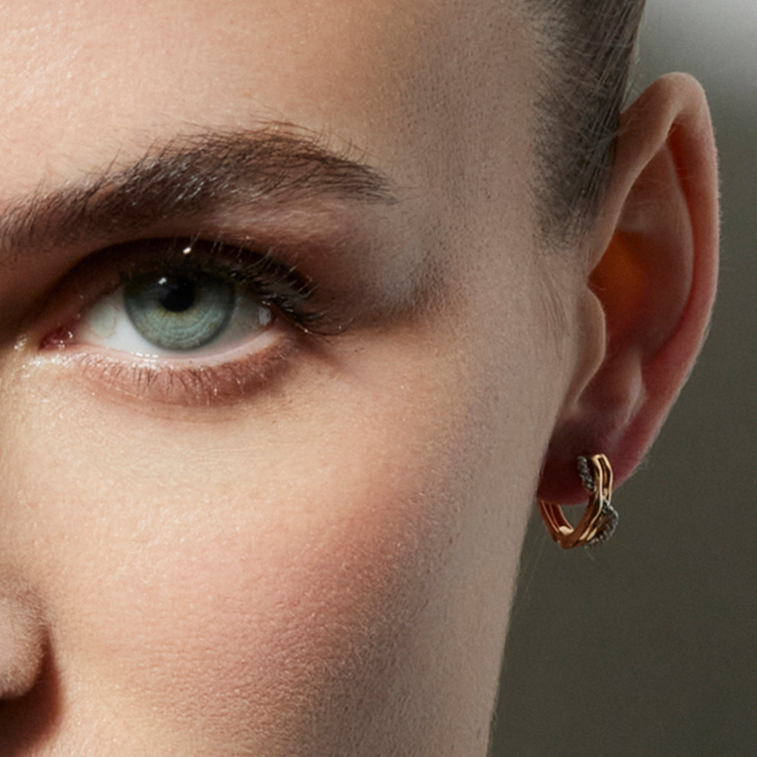 Pendientes con Circonita Brillante acabado oro 18k - Lonte
