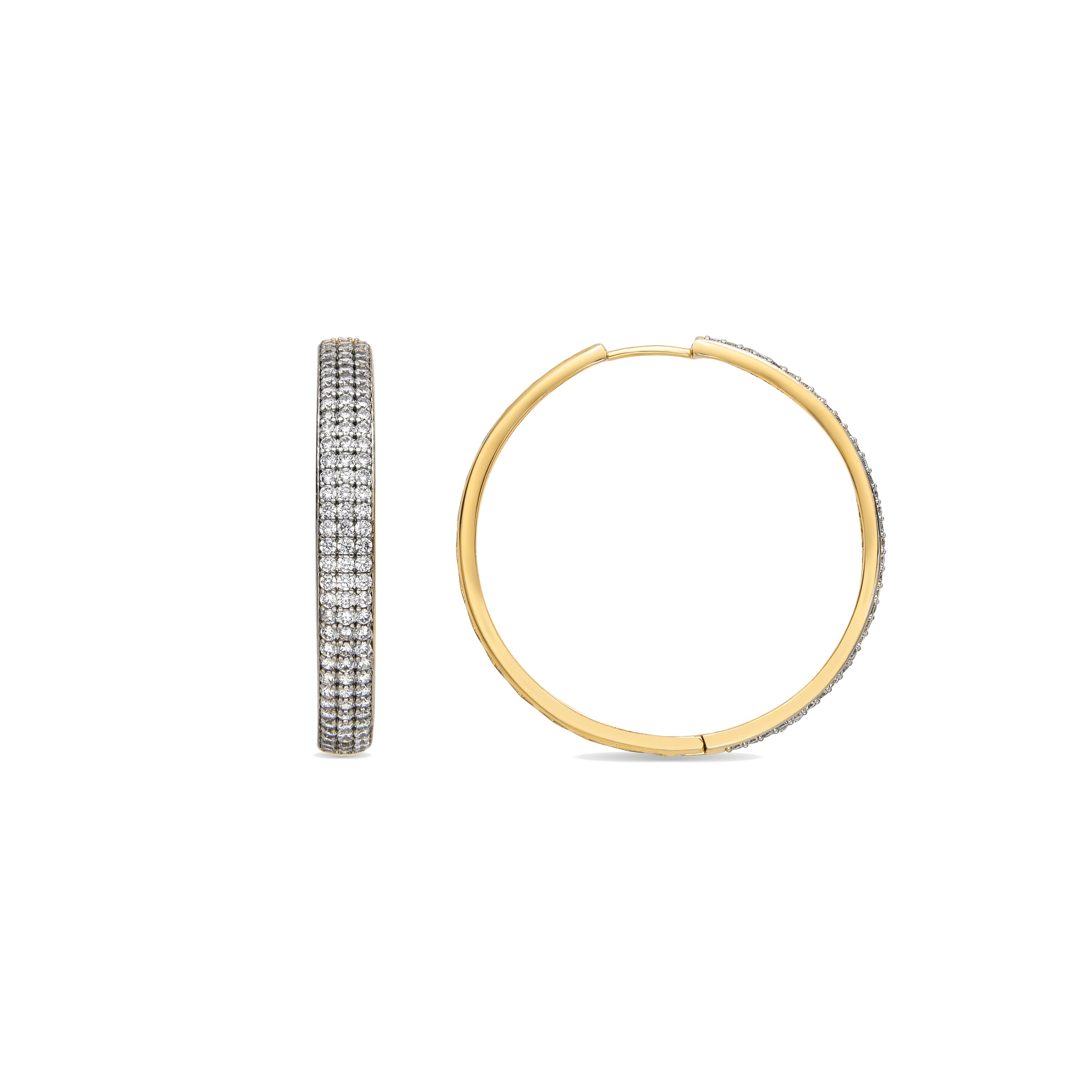 Pendientes con Circonita Brillante acabado oro 18k - Droke