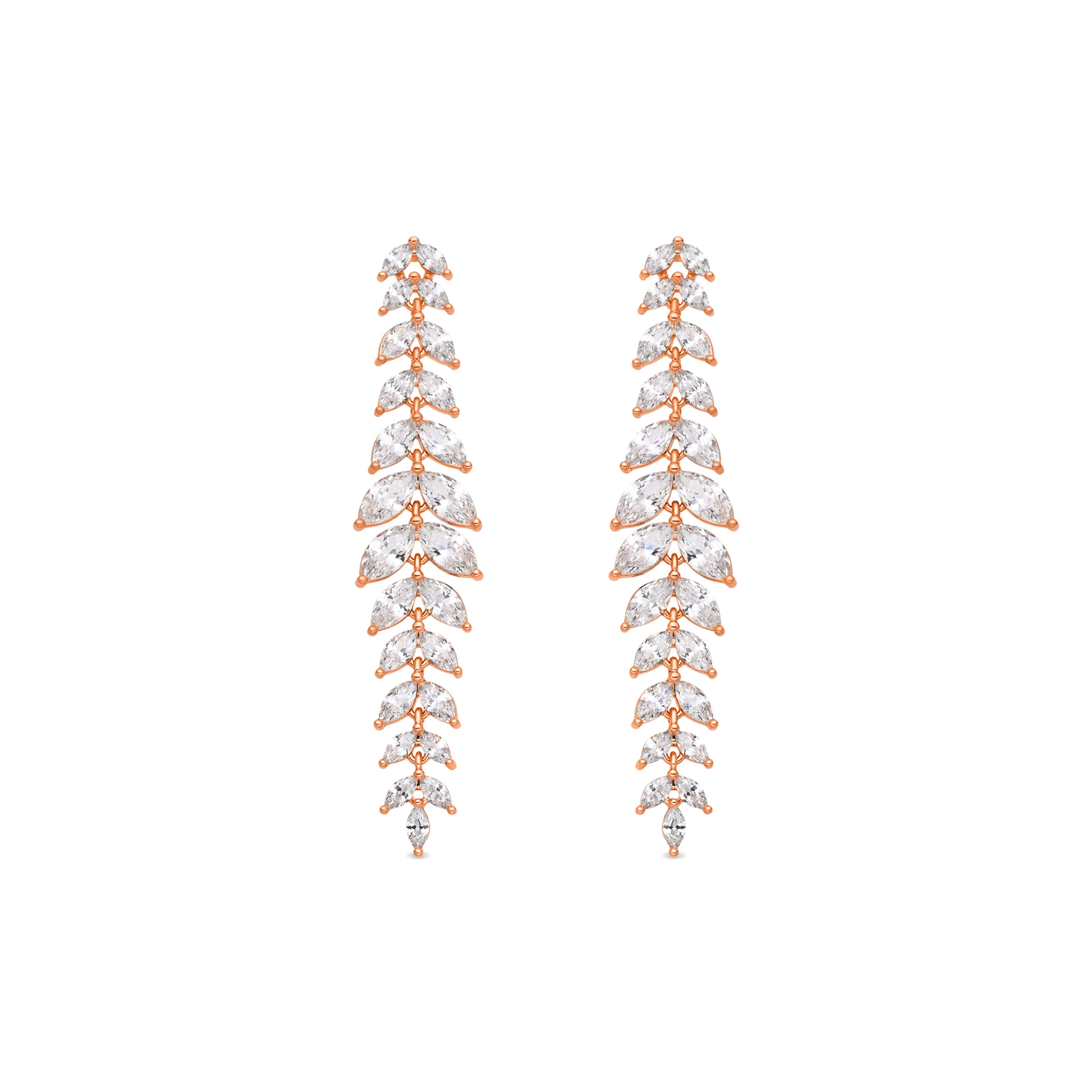 Pendientes de Circonita Brillante acabado en oro amarillo de 18k - Emal