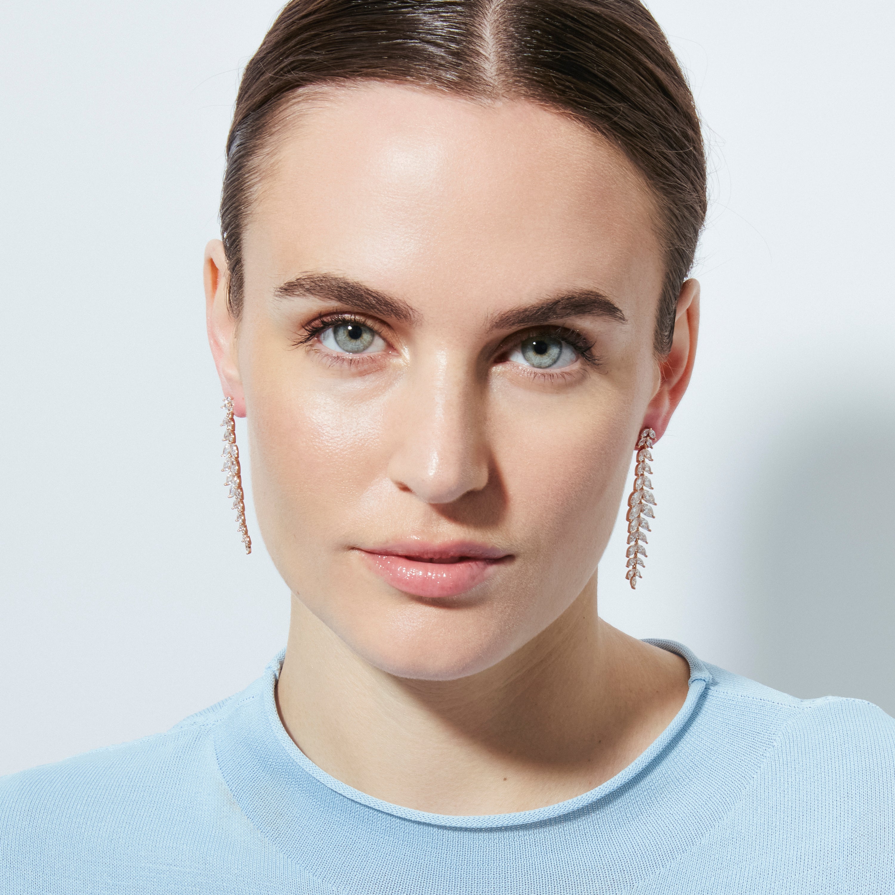 Pendientes de Circonita Brillante acabado en oro amarillo de 18k - Emal