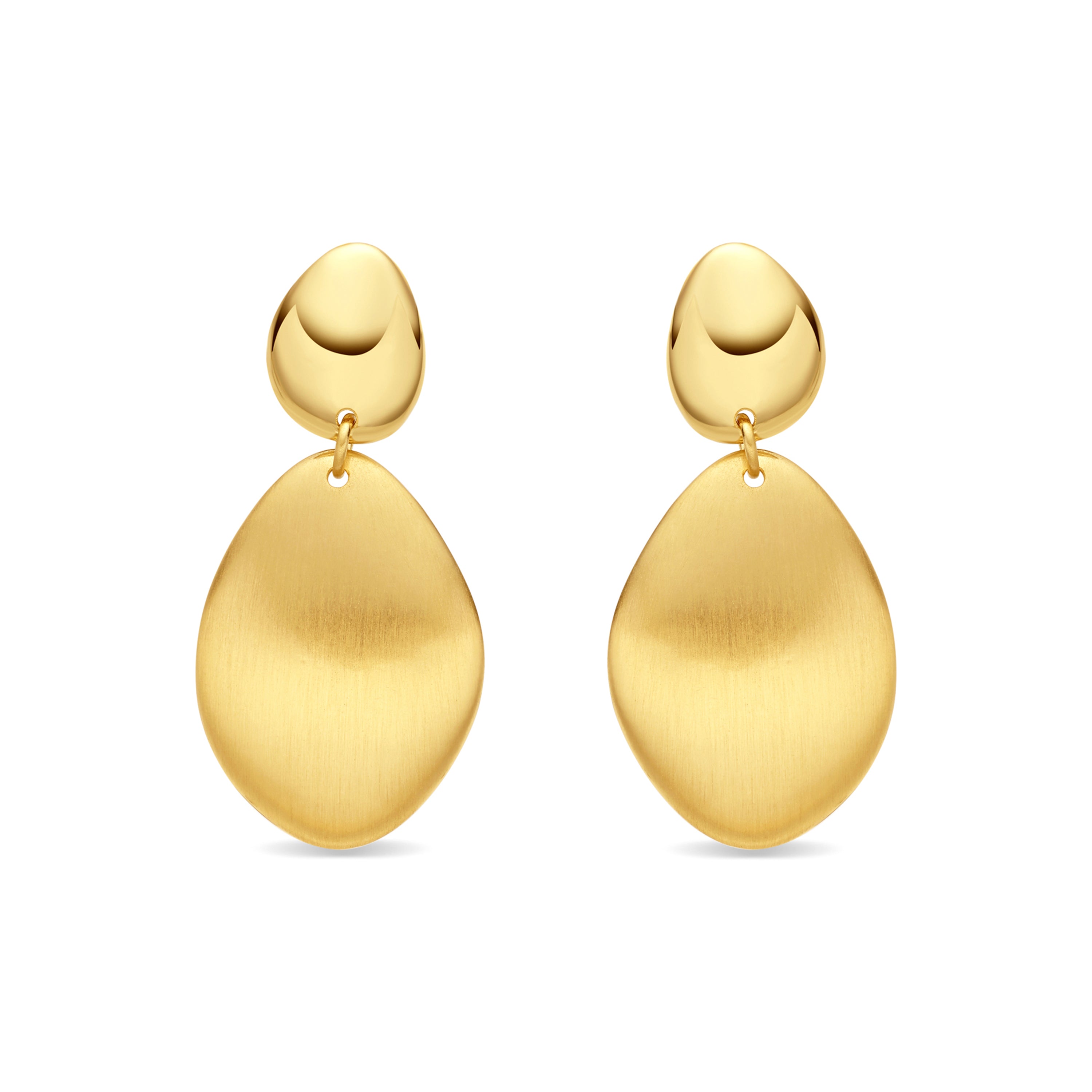 Pendientes acabado en oro amarillo de 18k - Biona
