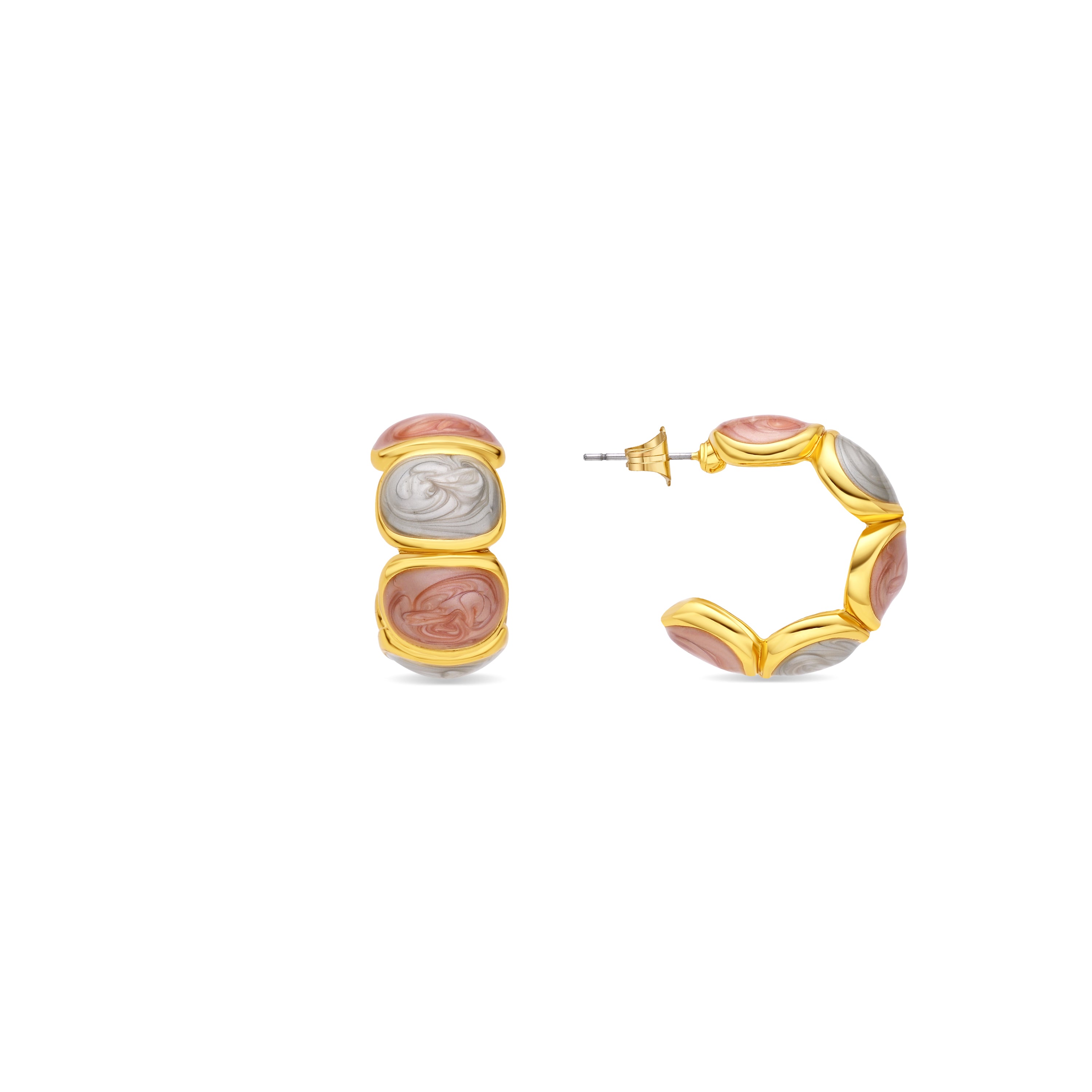 Pendientes de Lacado Multicolor acabado en oro amarillo de 18k - Saiol