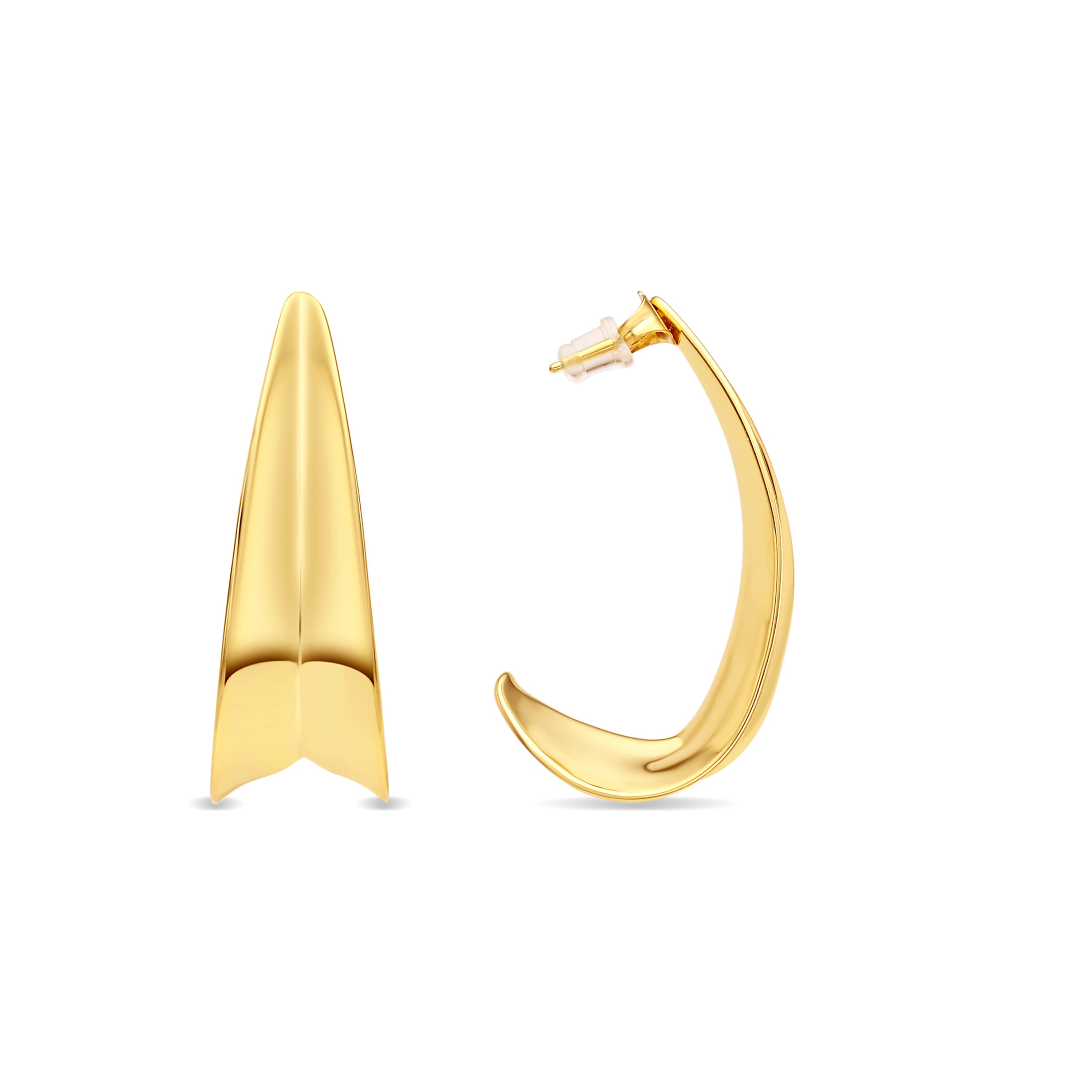 Pendientes de Cristal Rosa acabado en oro amarillo de 18k - Igroam