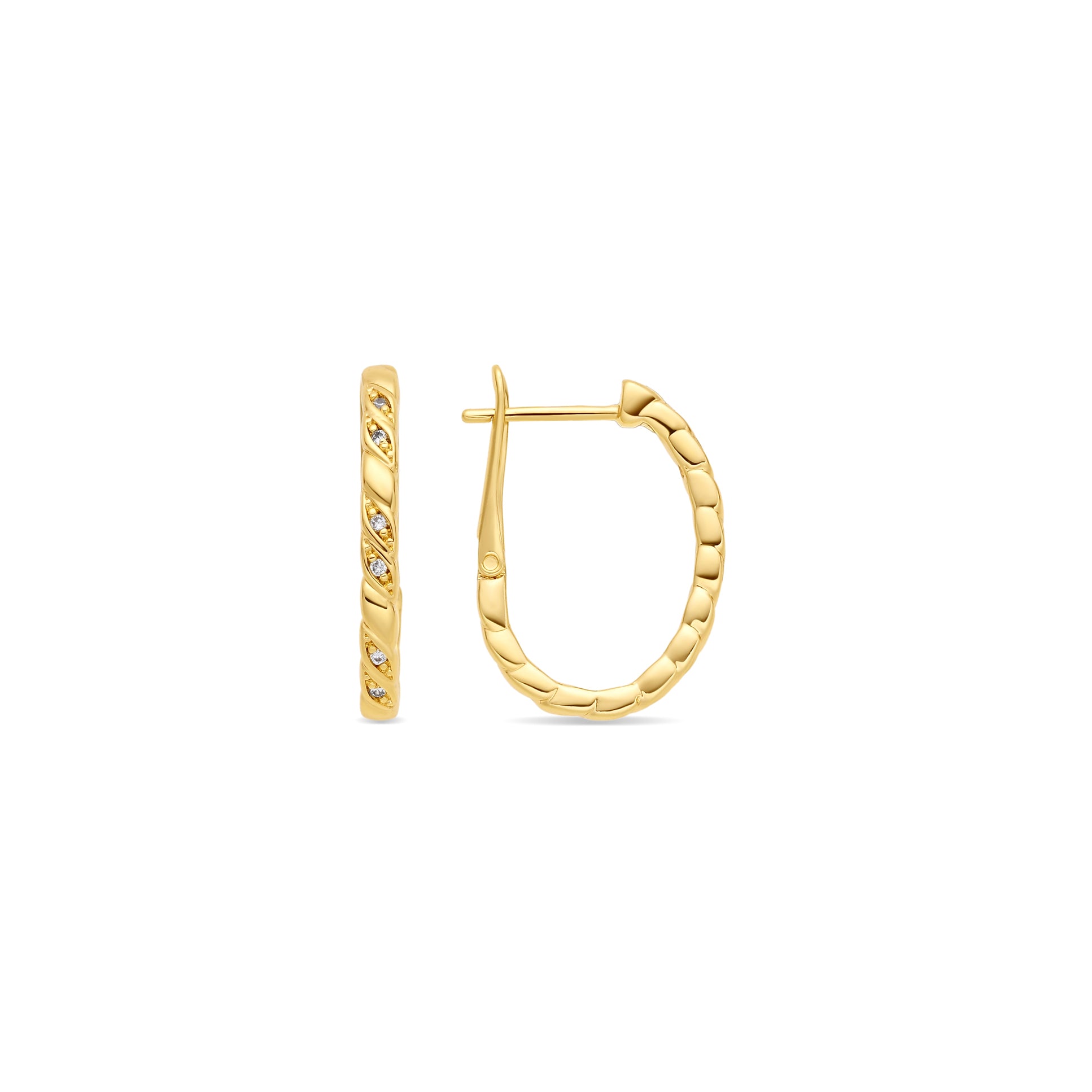 Pendientes de Aleación de Metal y Circonita Brillante acabado en oro amarillo de 18k - Kruulnaz