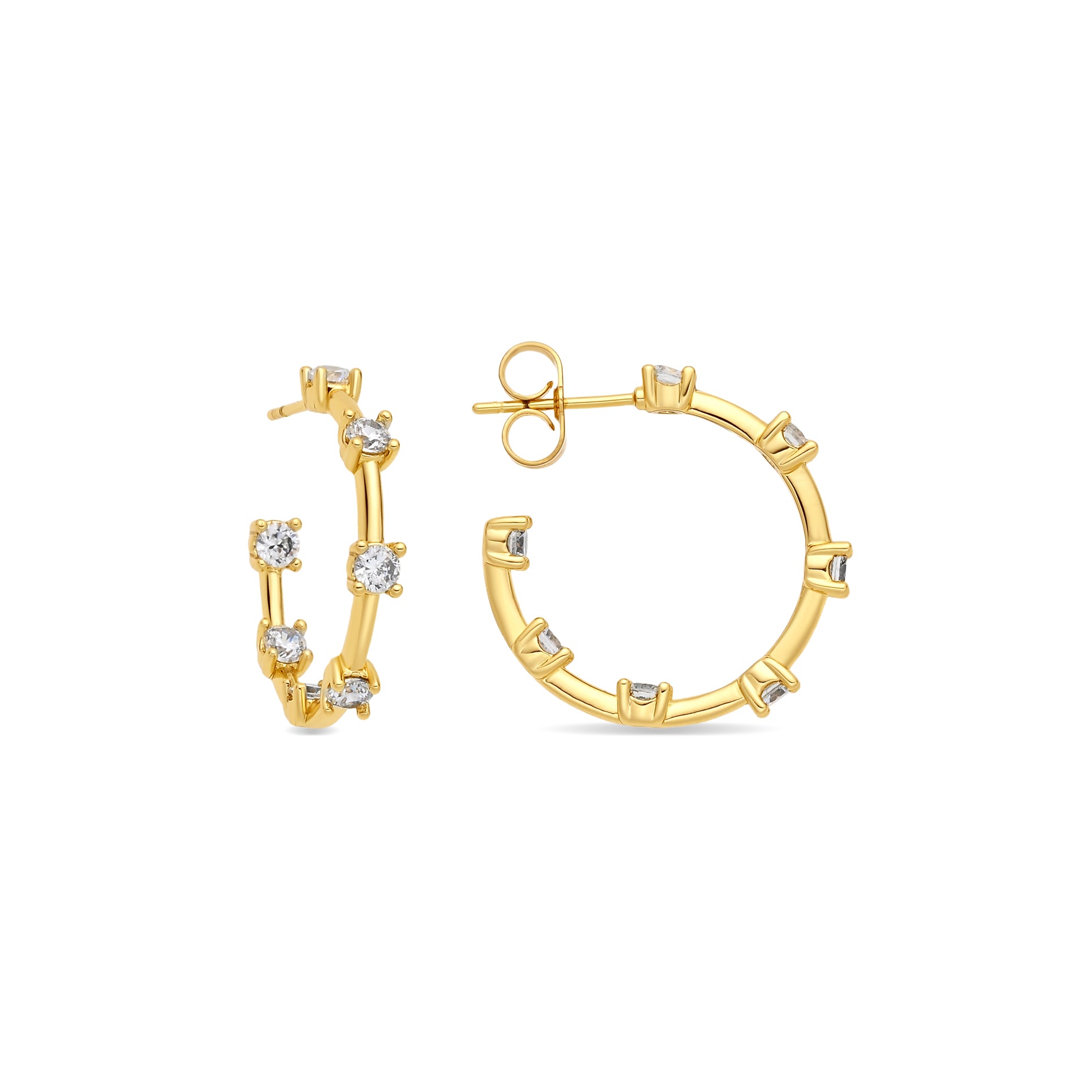 Pendientes de Aleación de Metal y Circonita Brillante acabado en oro amarillo de 18k - Rablo
