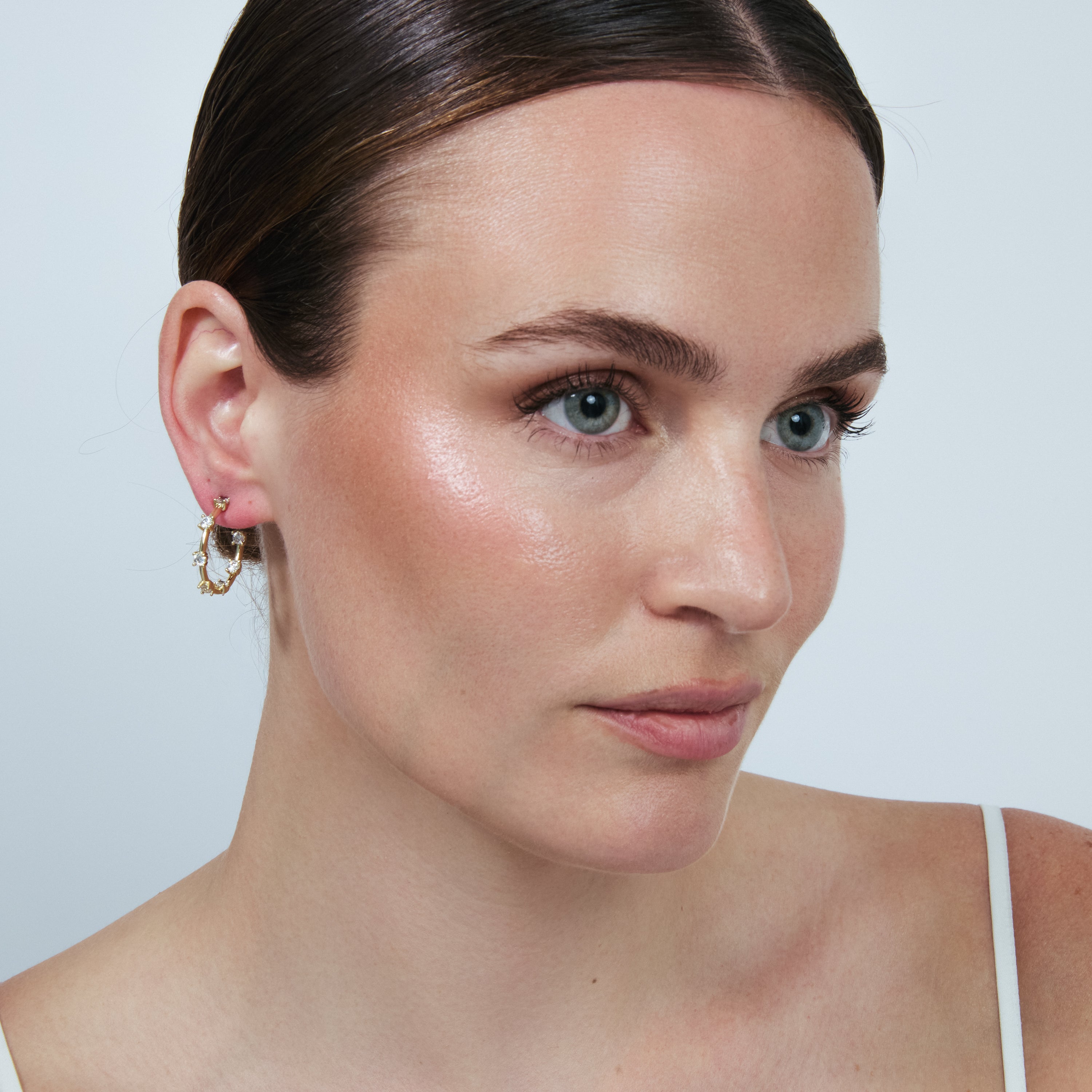 Pendientes de Aleación de Metal y Circonita Brillante acabado en oro amarillo de 18k - Rablo
