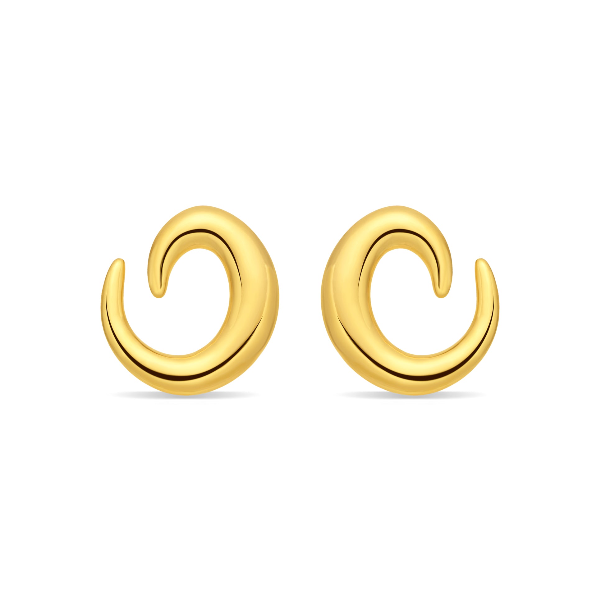 Pendientes acabado en oro amarillo de 18k - Lesma