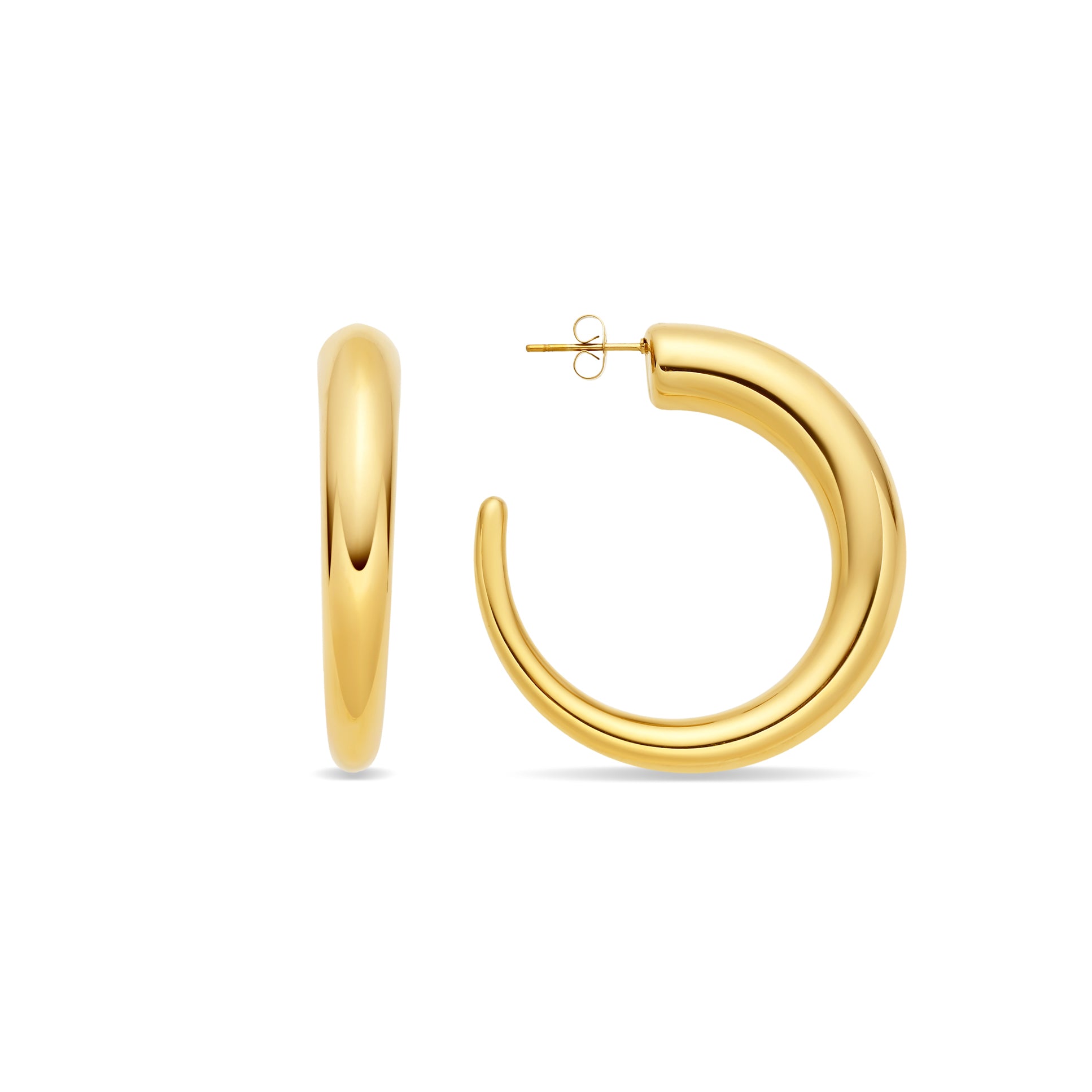 Pendientes acabado en oro amarillo de 18k - Tlidol