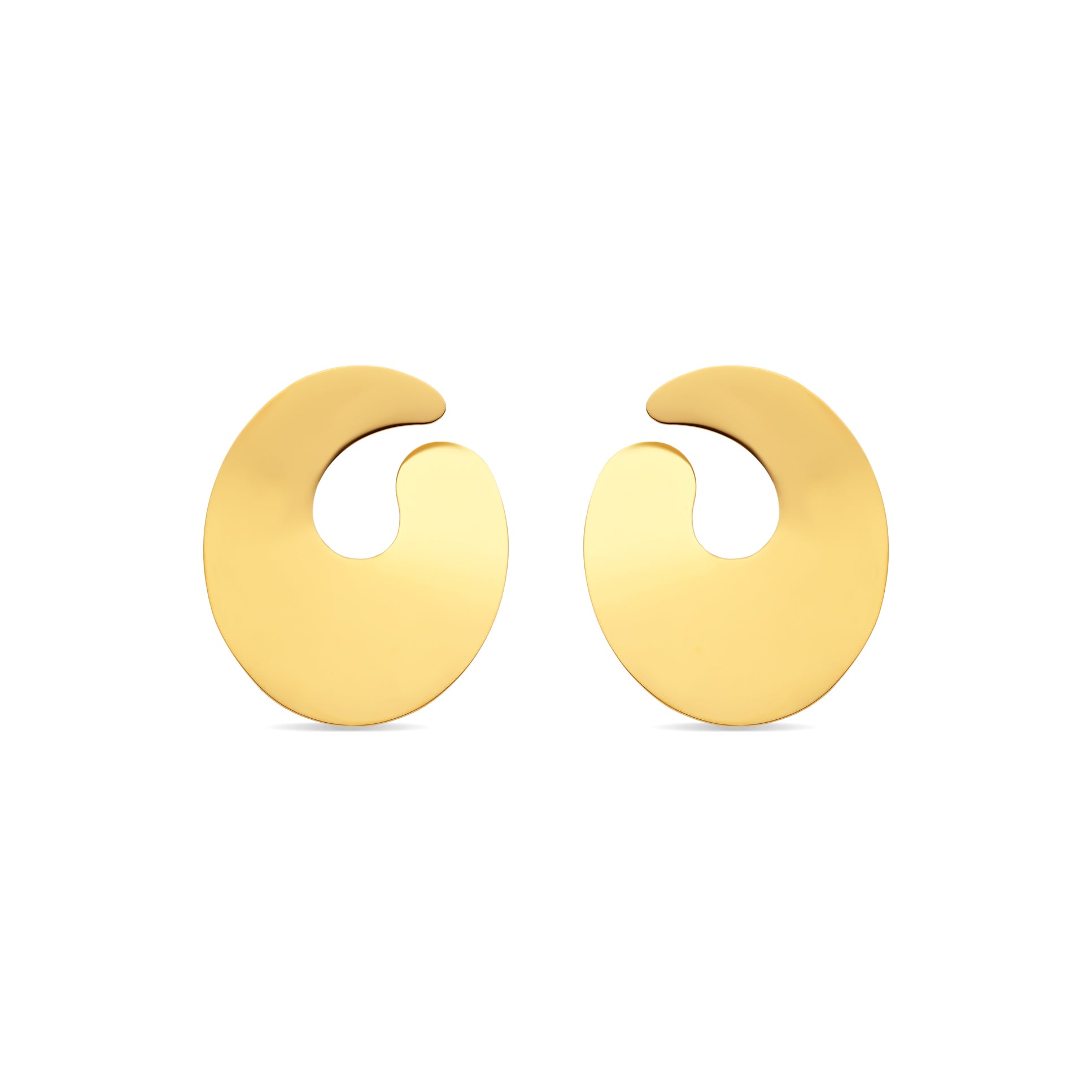 Pendientes acabado en oro amarillo de 18k - Borka