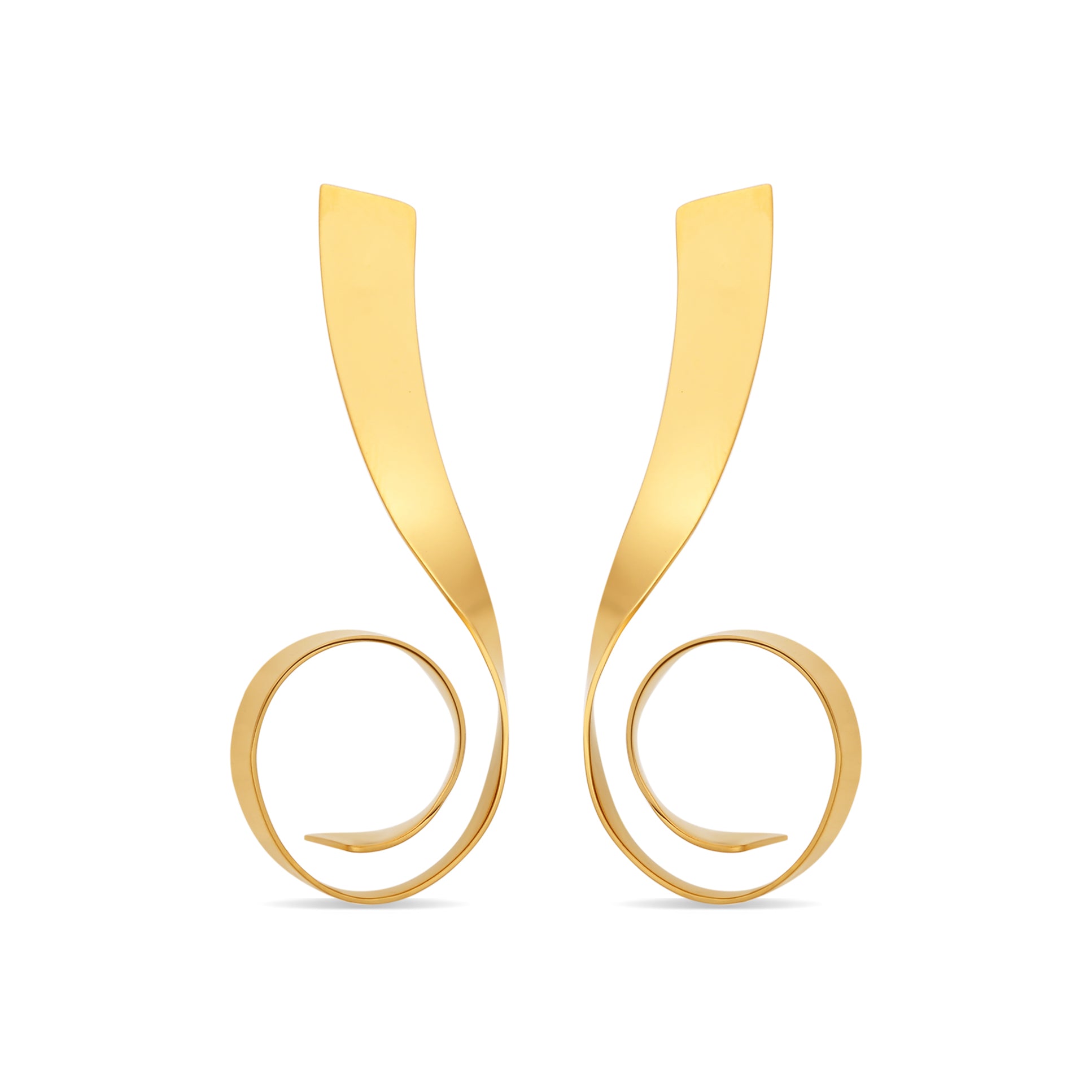 Pendientes acabado en oro amarillo de 18k - Moneu