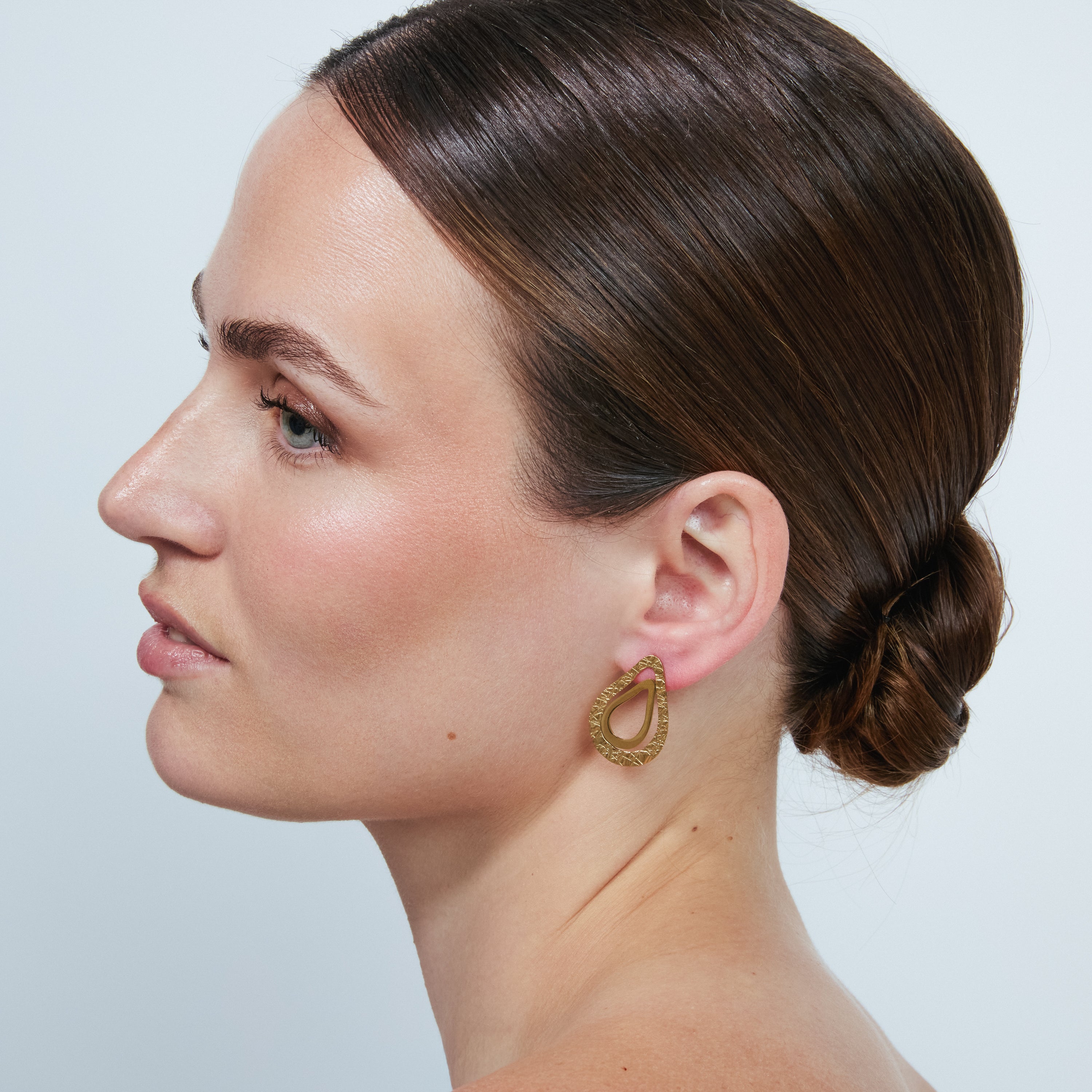 Pendientes acabado en oro amarillo de 18k - Damil