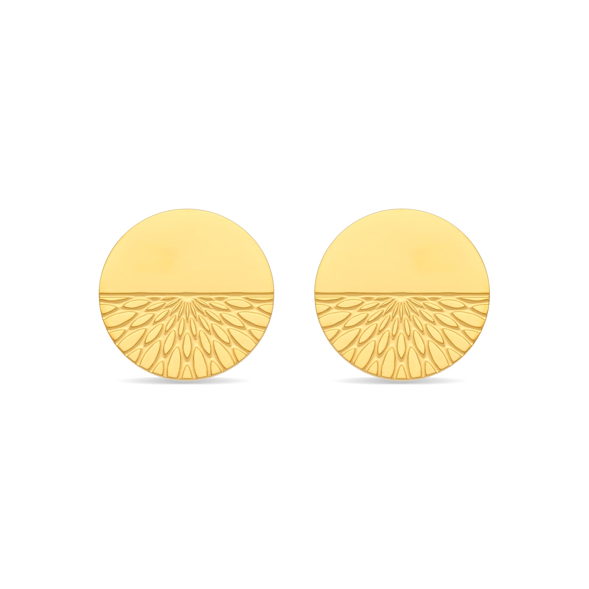 Pendientes acabado en oro amarillo de 18k - Soodla