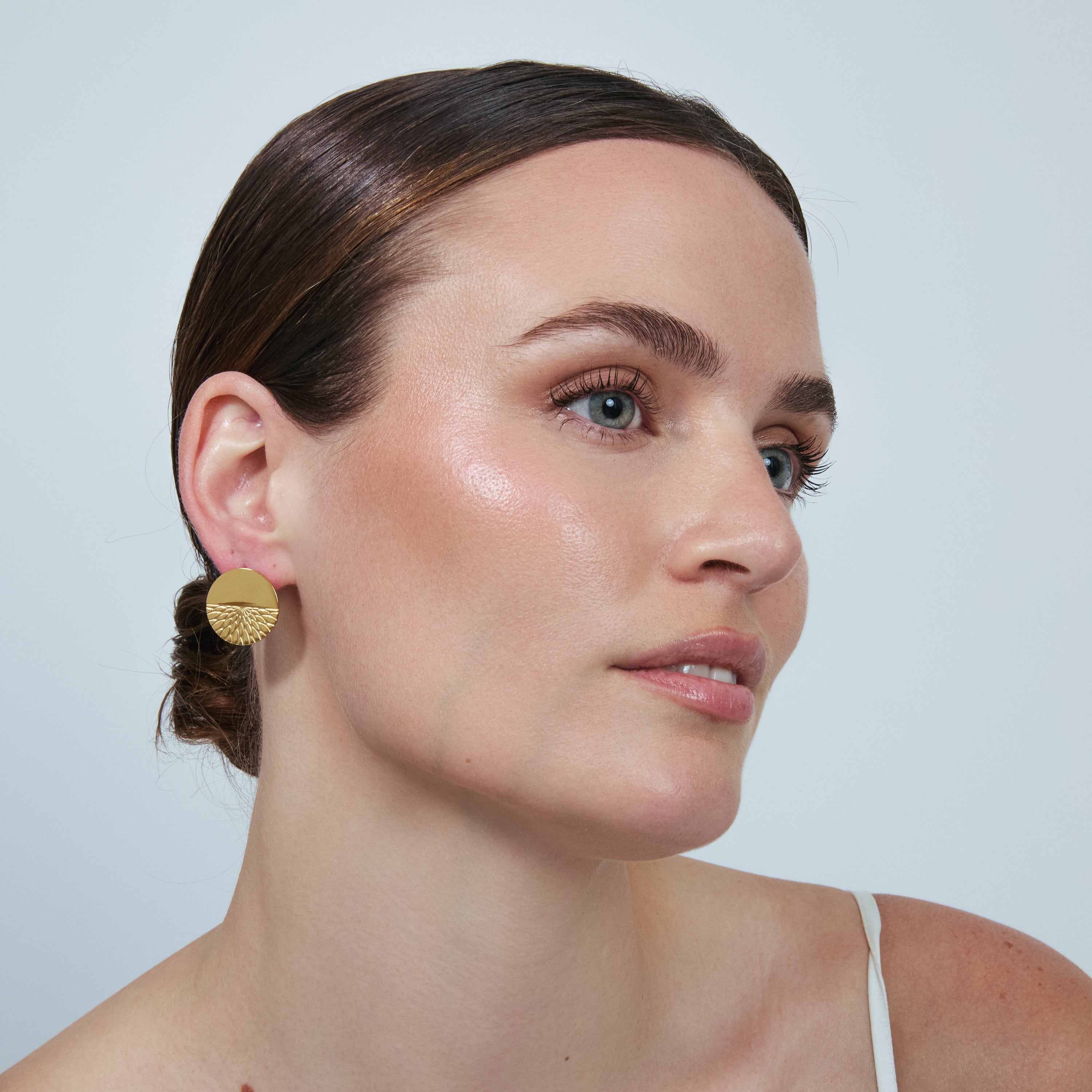 Pendientes acabado en oro amarillo de 18k - Soodla