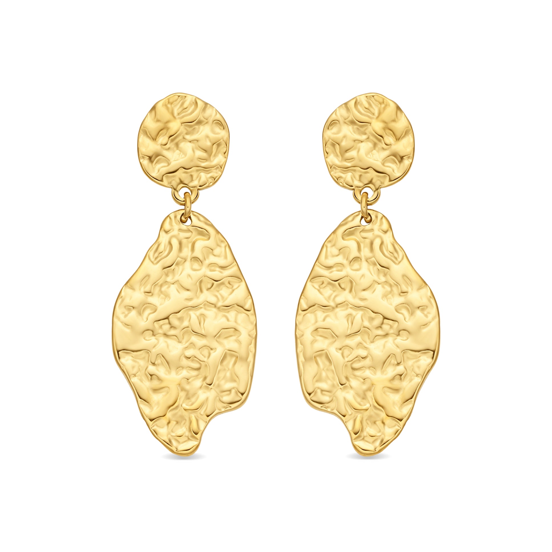 Pendientes acabado en oro amarillo de 18k - Viusma