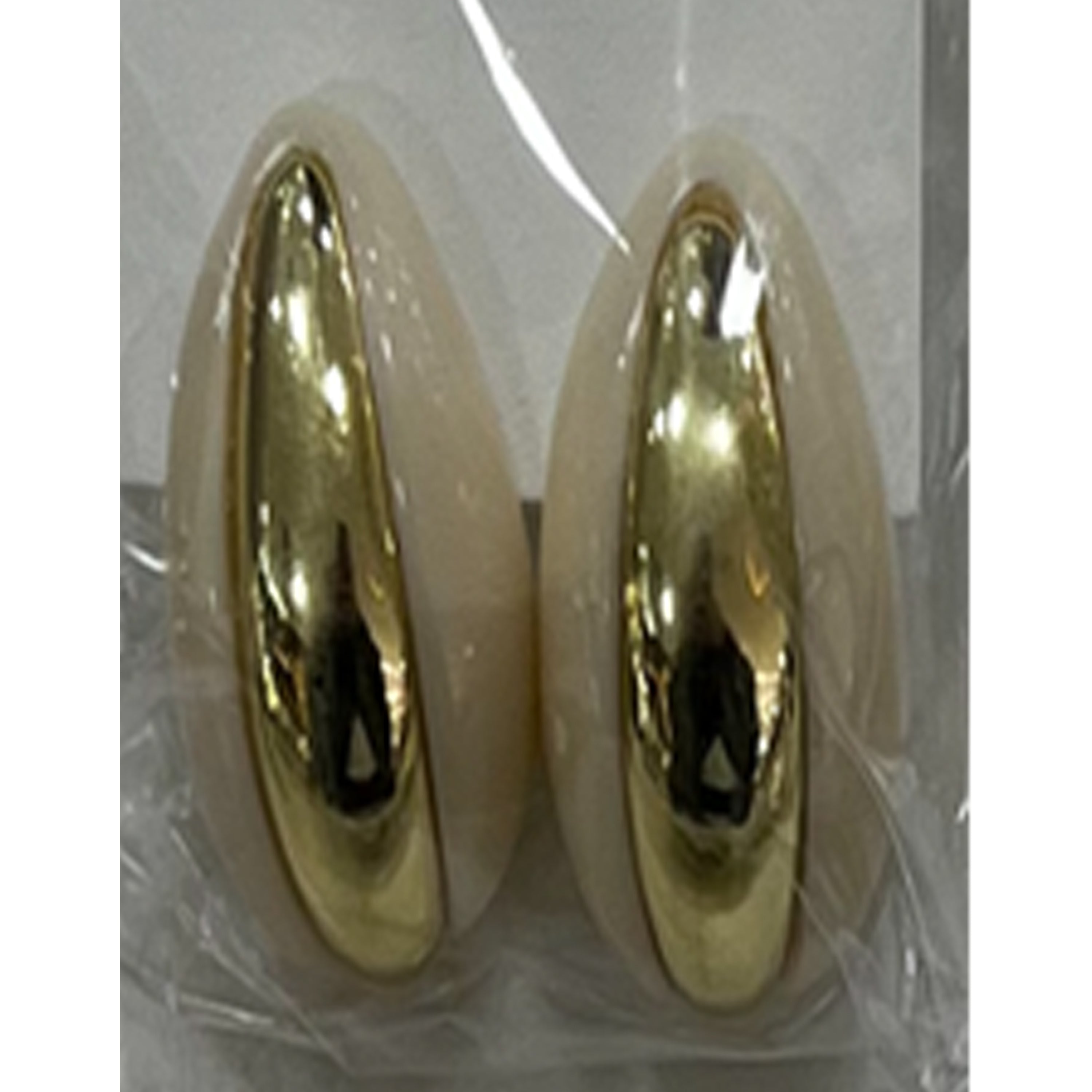 Pendientes de Aleación de Metal y Resina Crema acabado en oro amarillo de 18k - Nurba