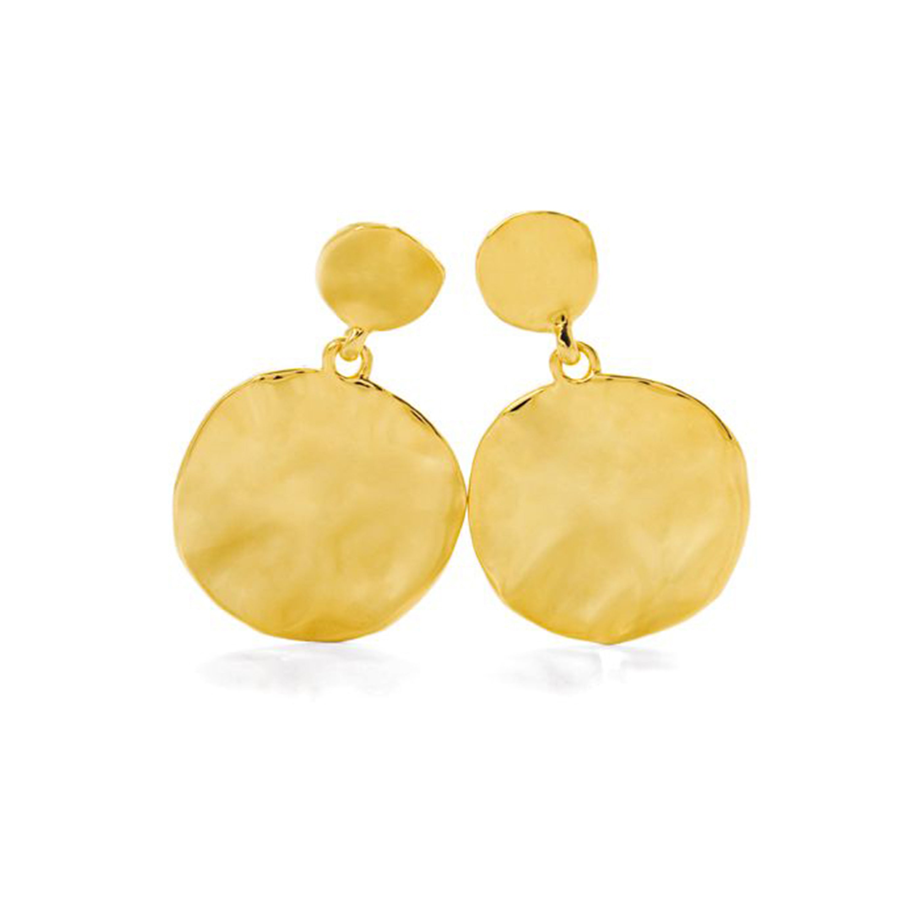 Pendientes acabados en oro amarillo de 18K - Seriri