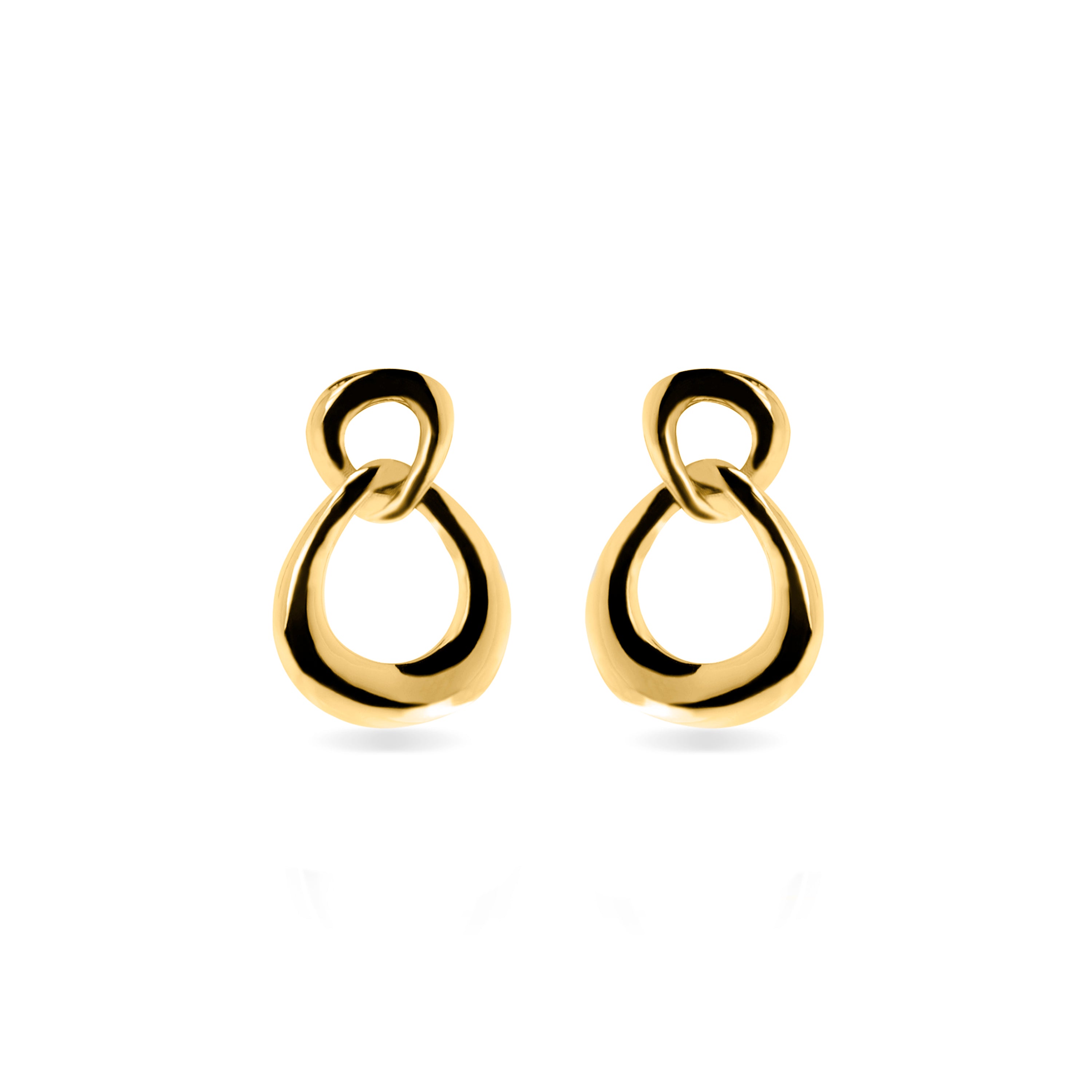 Pendientes acabados en oro amarillo de 18K - Jomo