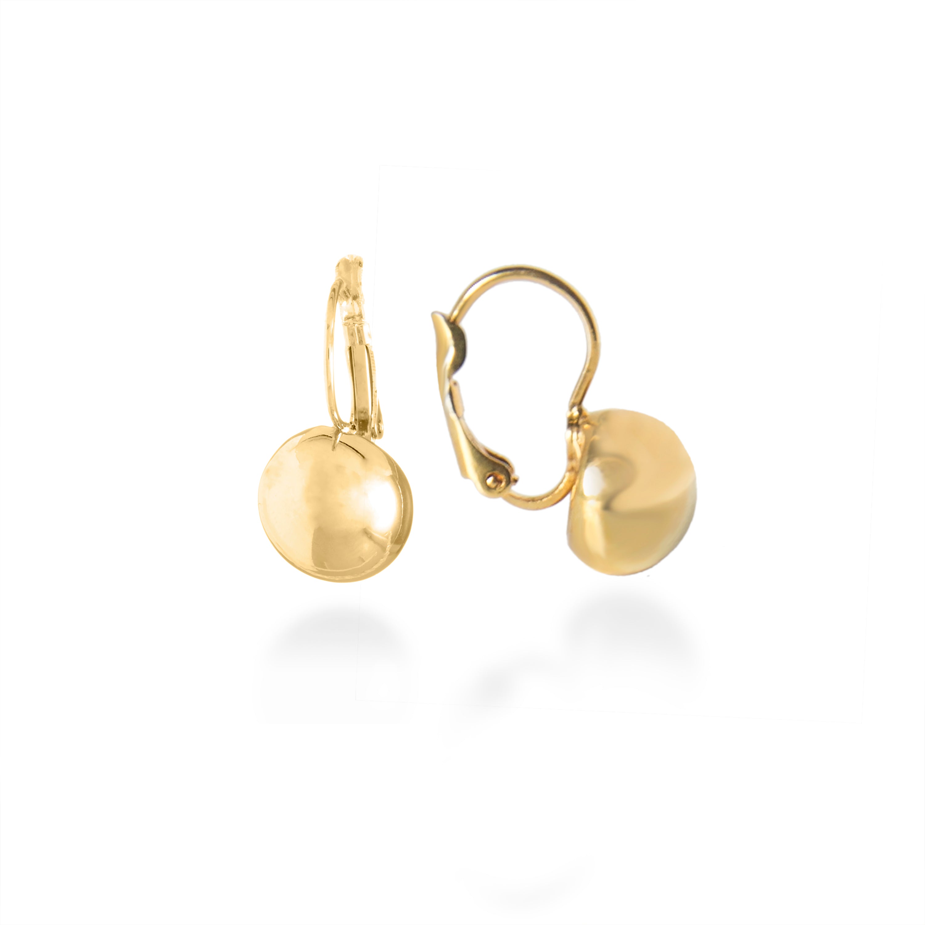 Pendientes acabados en oro amarillo de 18K - Nenje