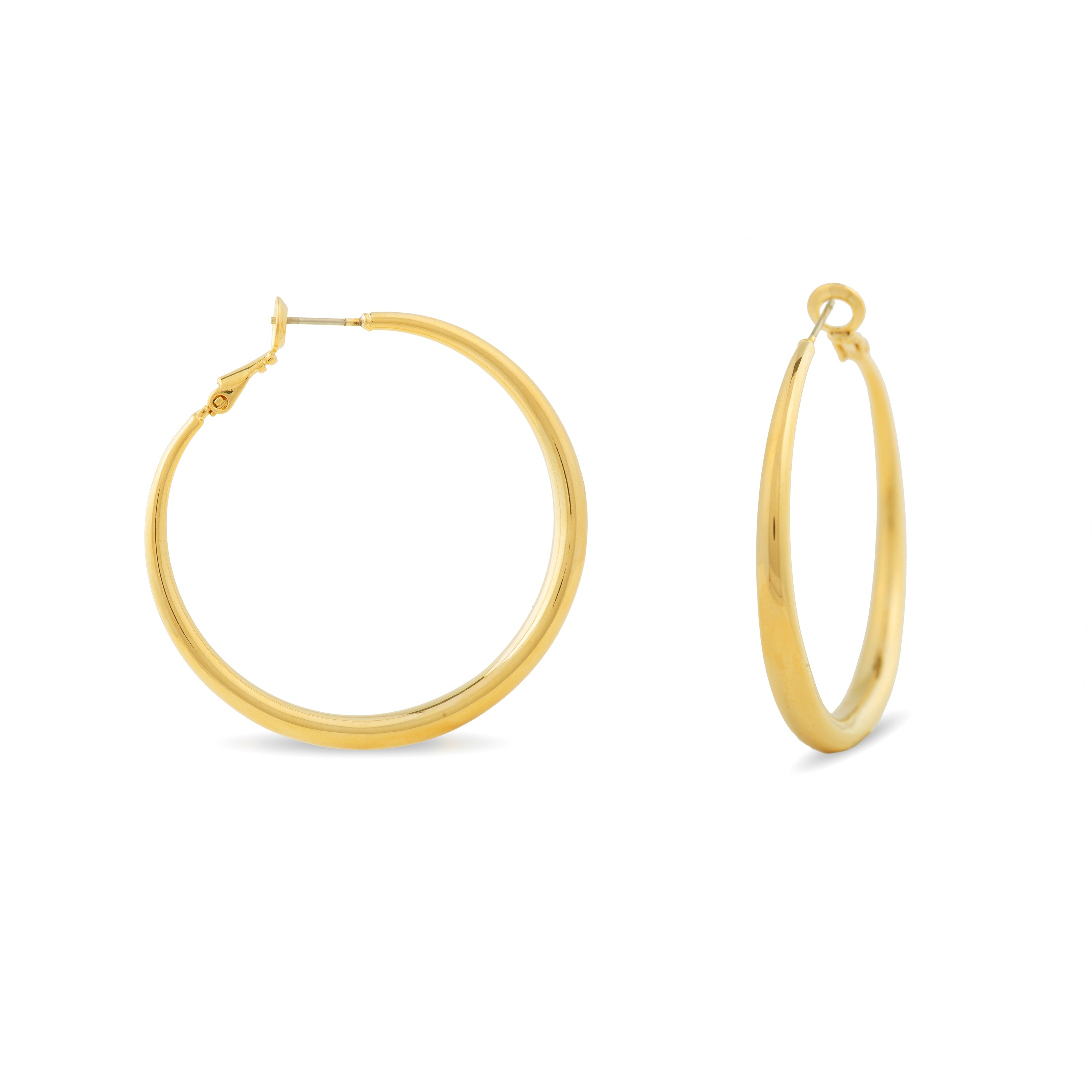 Pendientes de 41mm de diámetro acabado oro amarillo de 18K - Sira