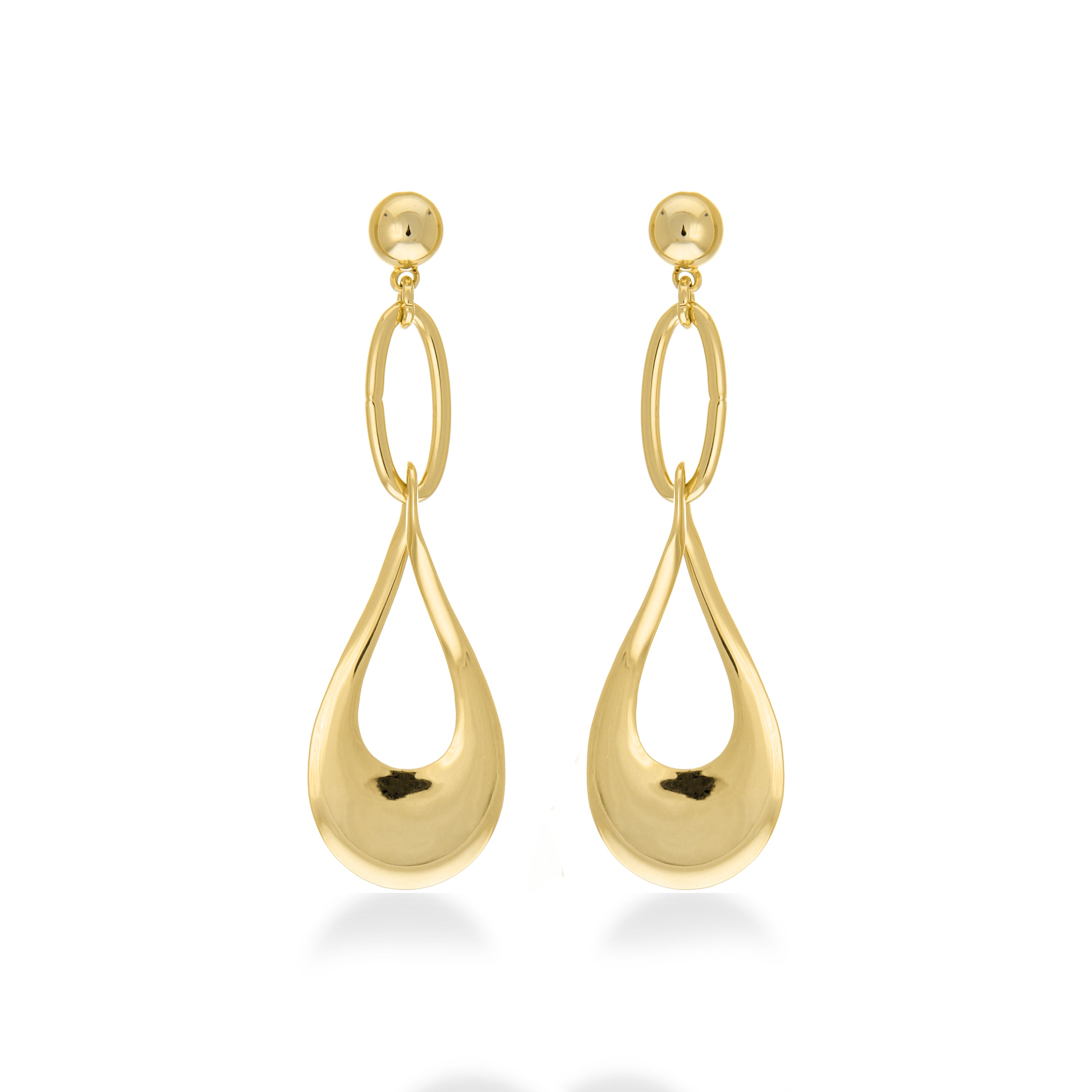 Pendientes acabados en oro amarillo de 18K - Nkara