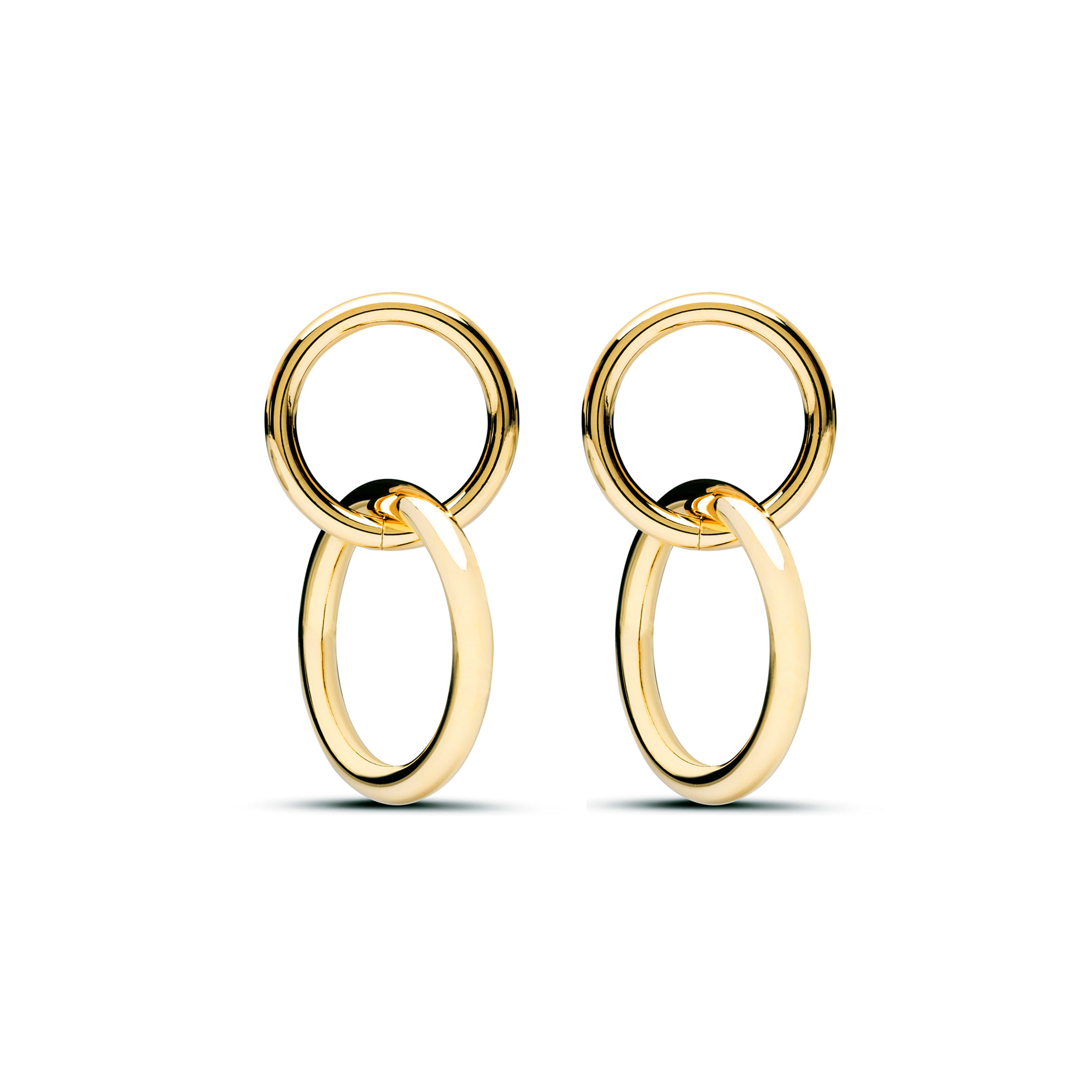 Pendientes acabados en oro amarillo de 18K - Rada
