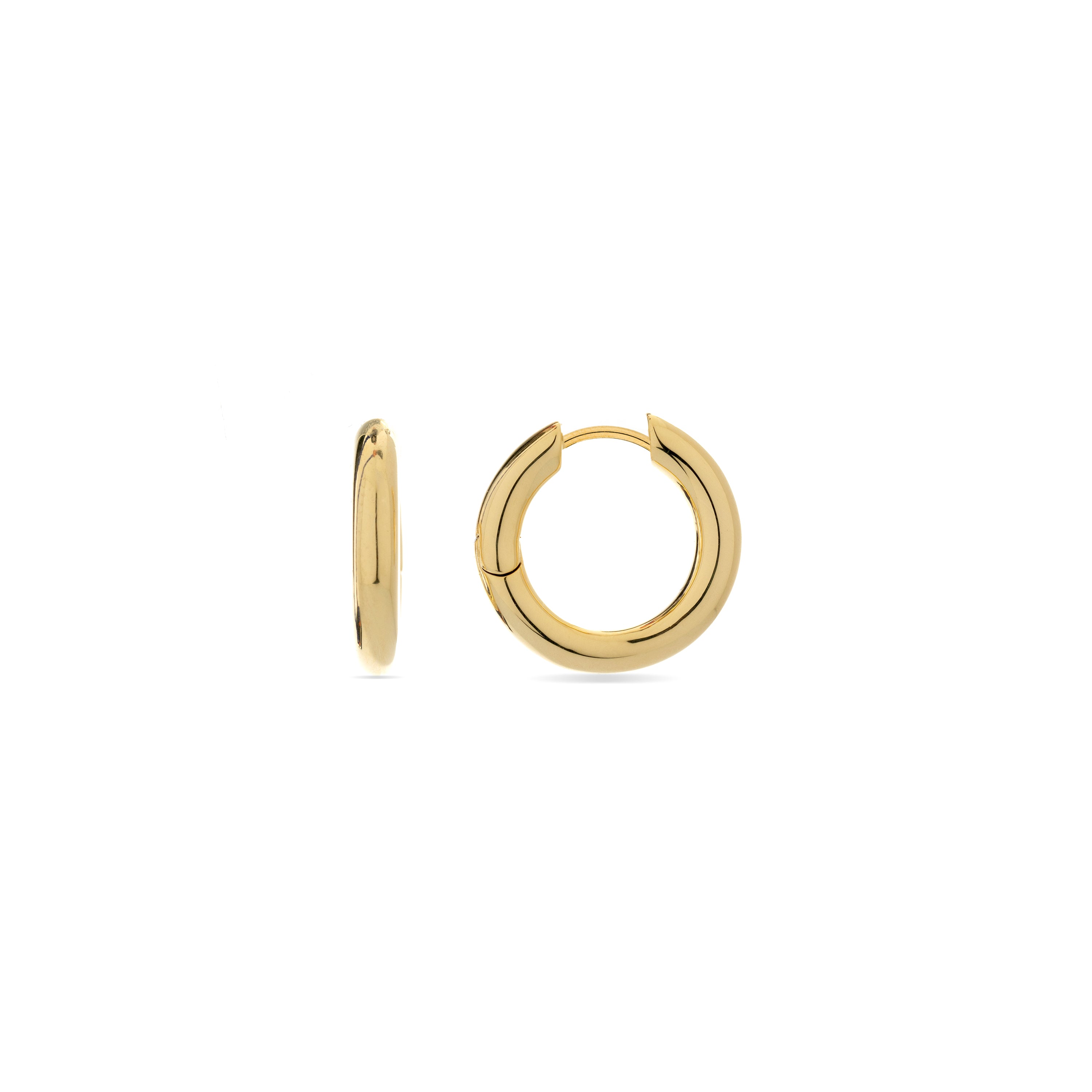 Pendientes de 12mm de diámetro acabado oro amarillo de 18K - Sinem