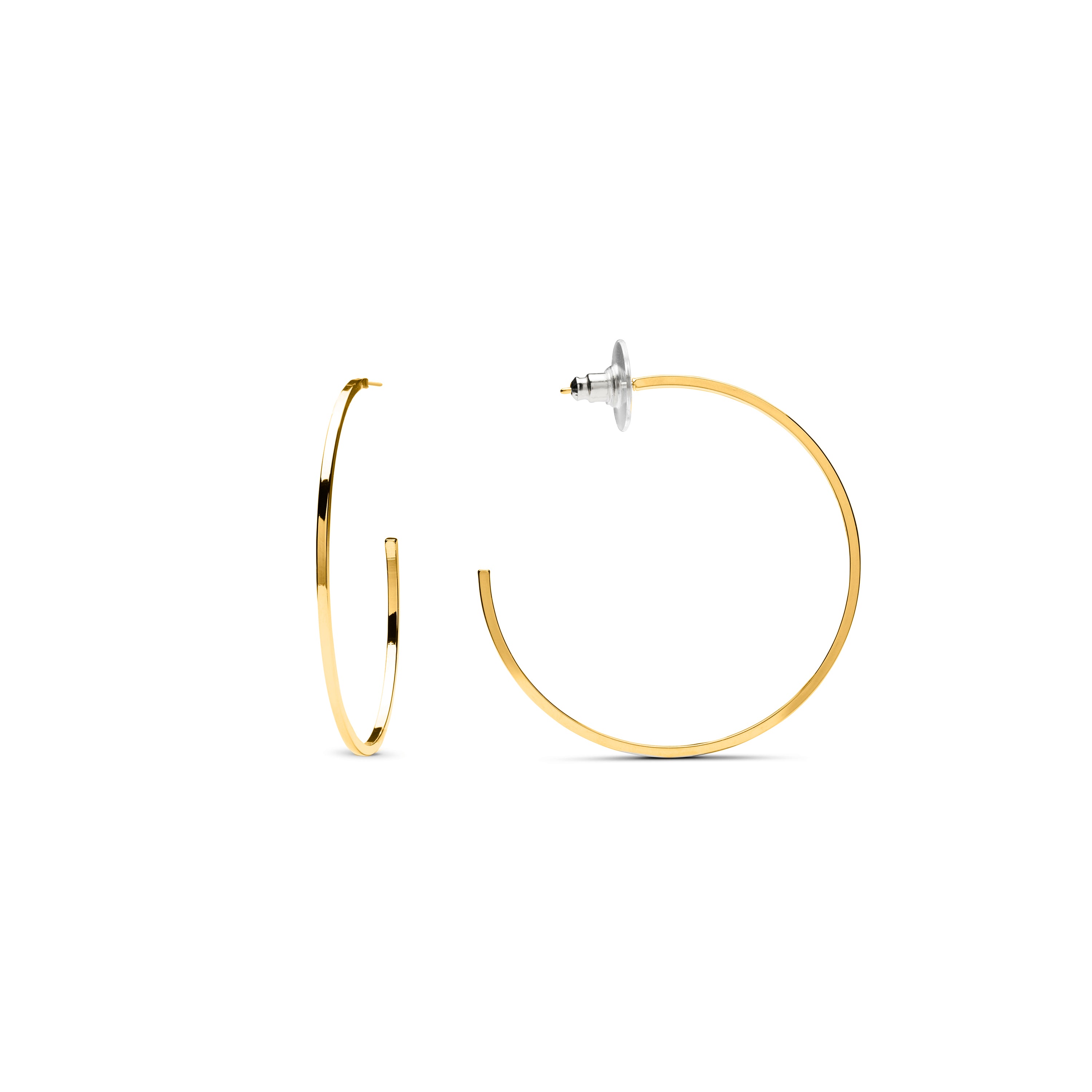 Pendientes de 48mm de diámetro acabado oro amarillo de 18K - Nemar