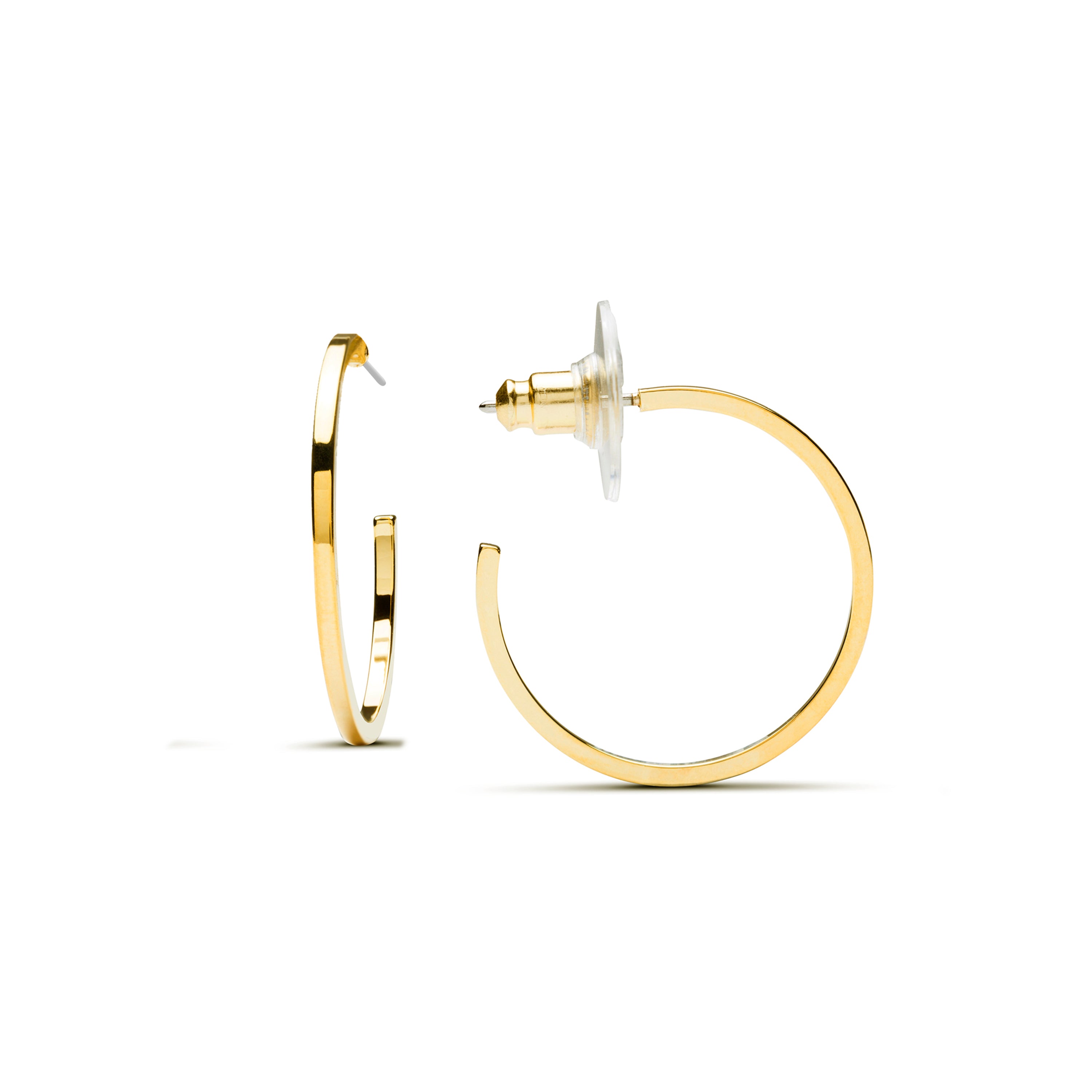 Pendientes de 27mm de diámetro acabado oro amarillo de 18K - Baal