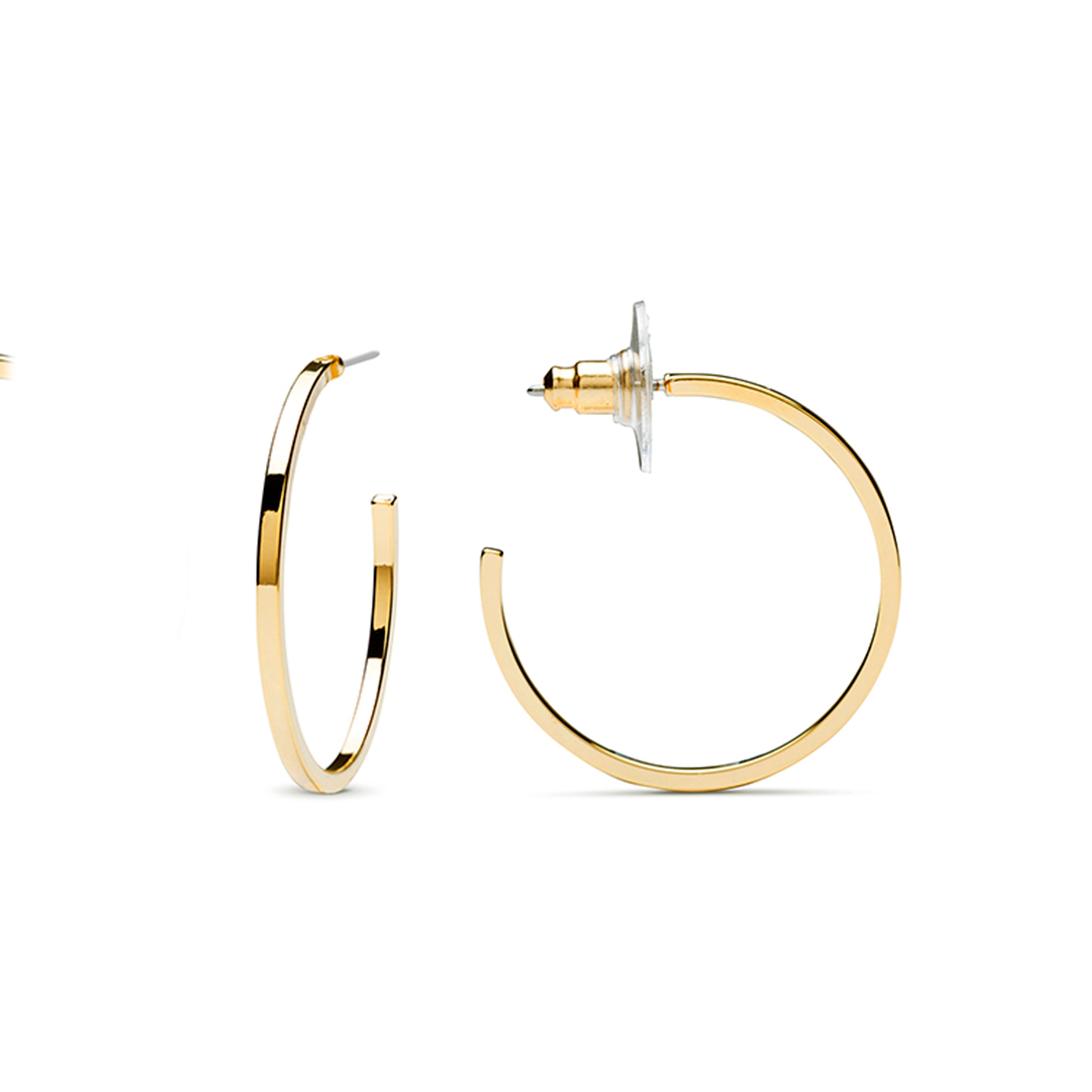 Pendientes de 20mm de diámetro acabado oro amarillo de 18K - Tellahe