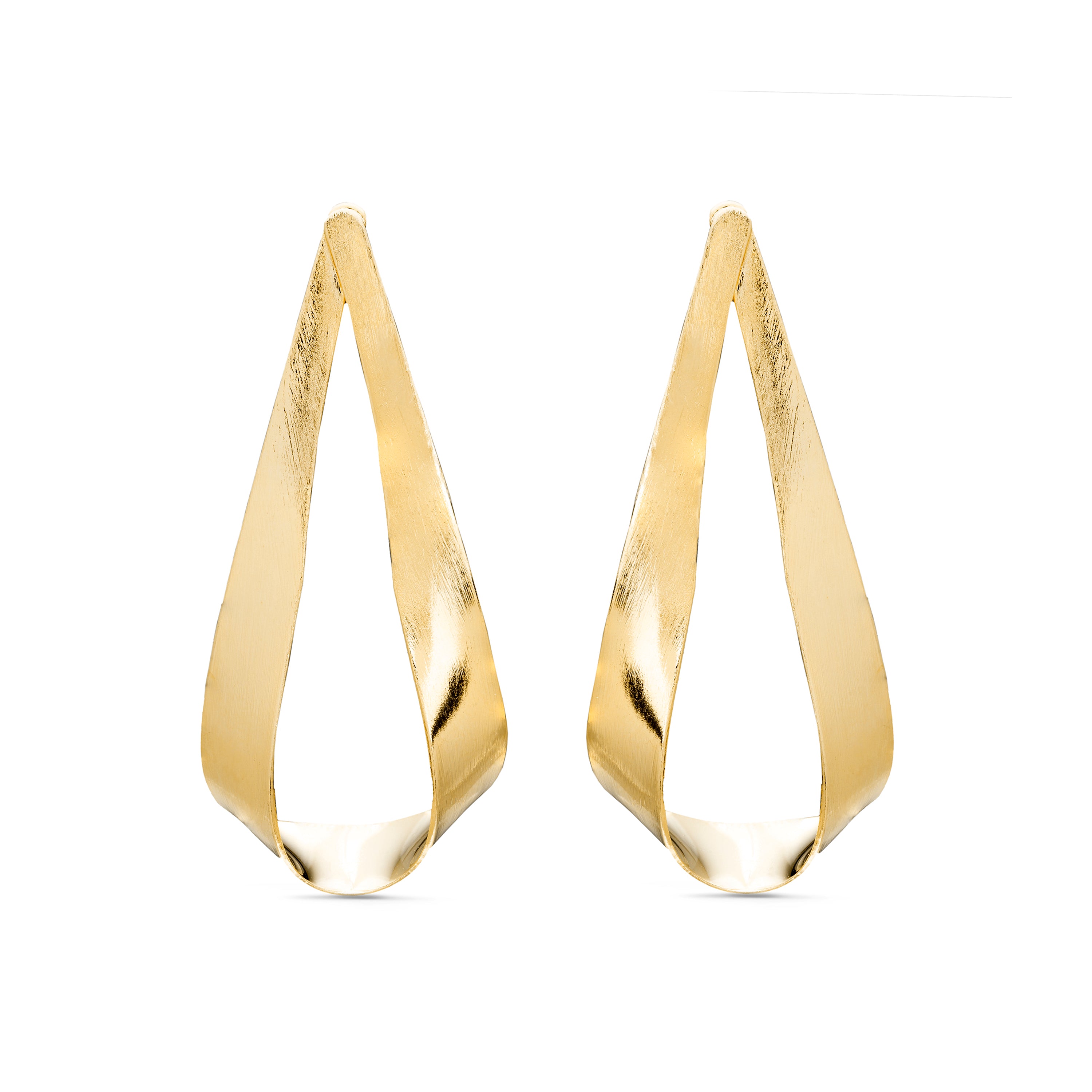 Pendientes acabados en oro amarillo de 18K - Anaot