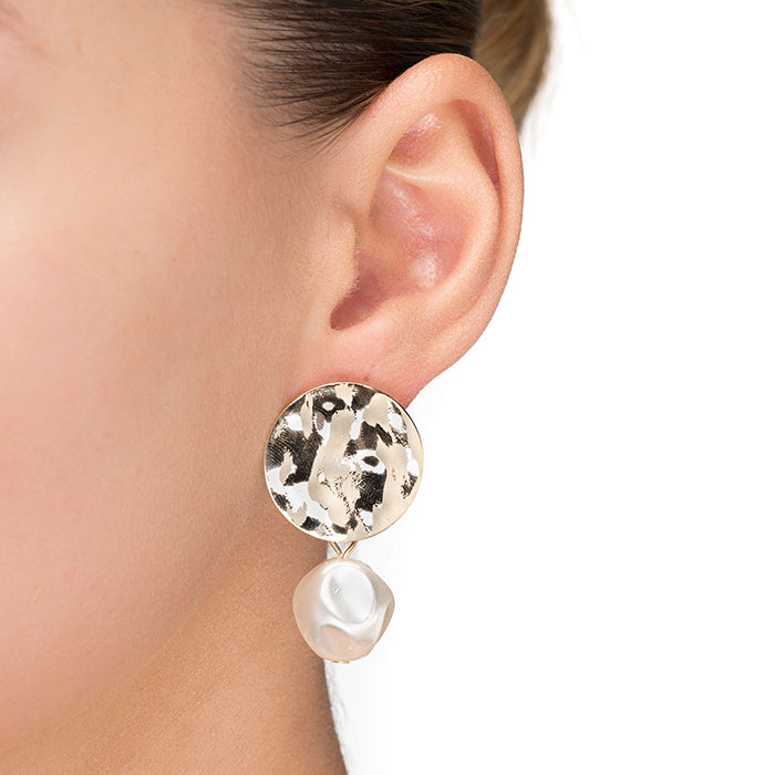 Pendientes acabados en oro amarillo de 18K - Anndas