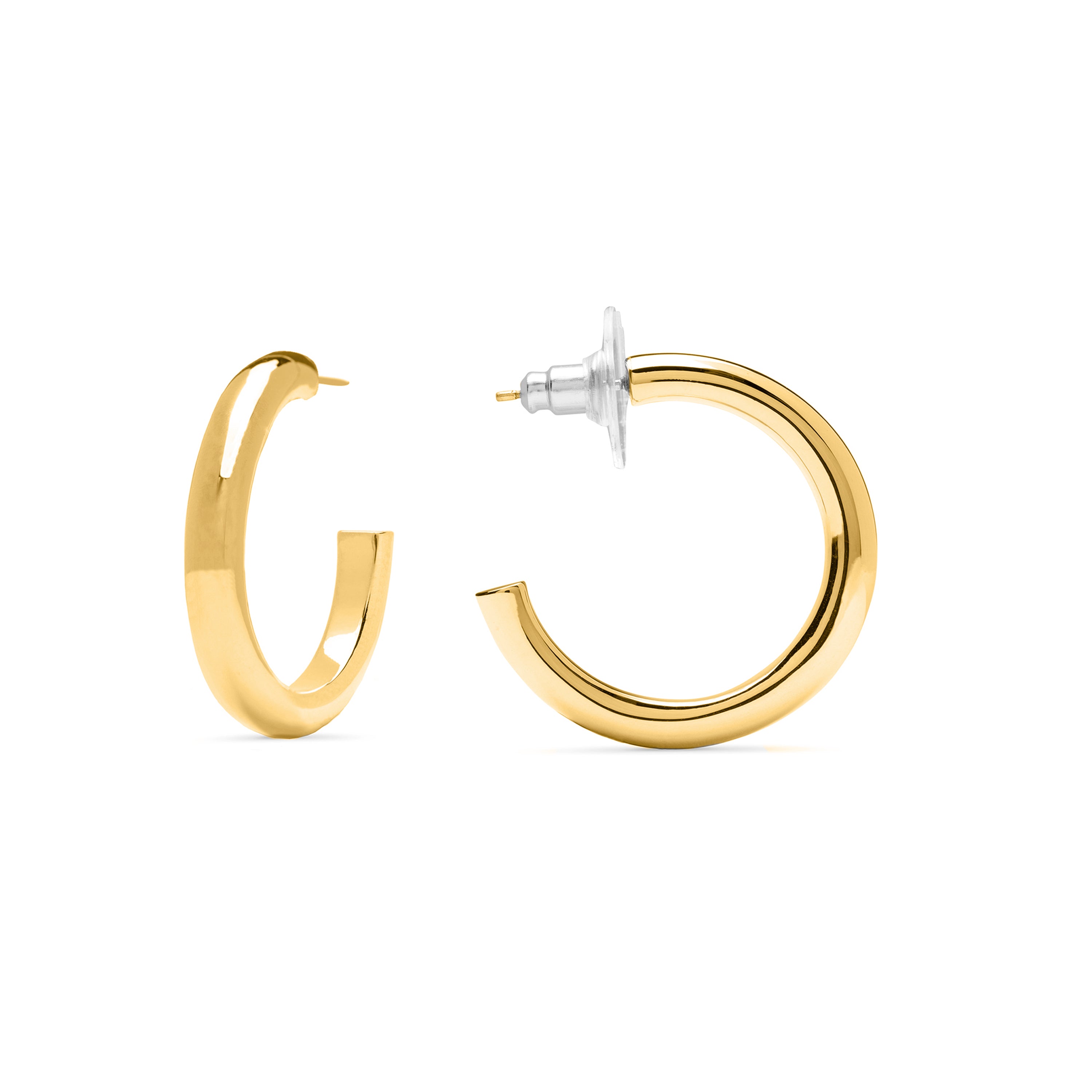 Pendientes de 35mm de diámetro acabado oro amarillo de 18K - Maret