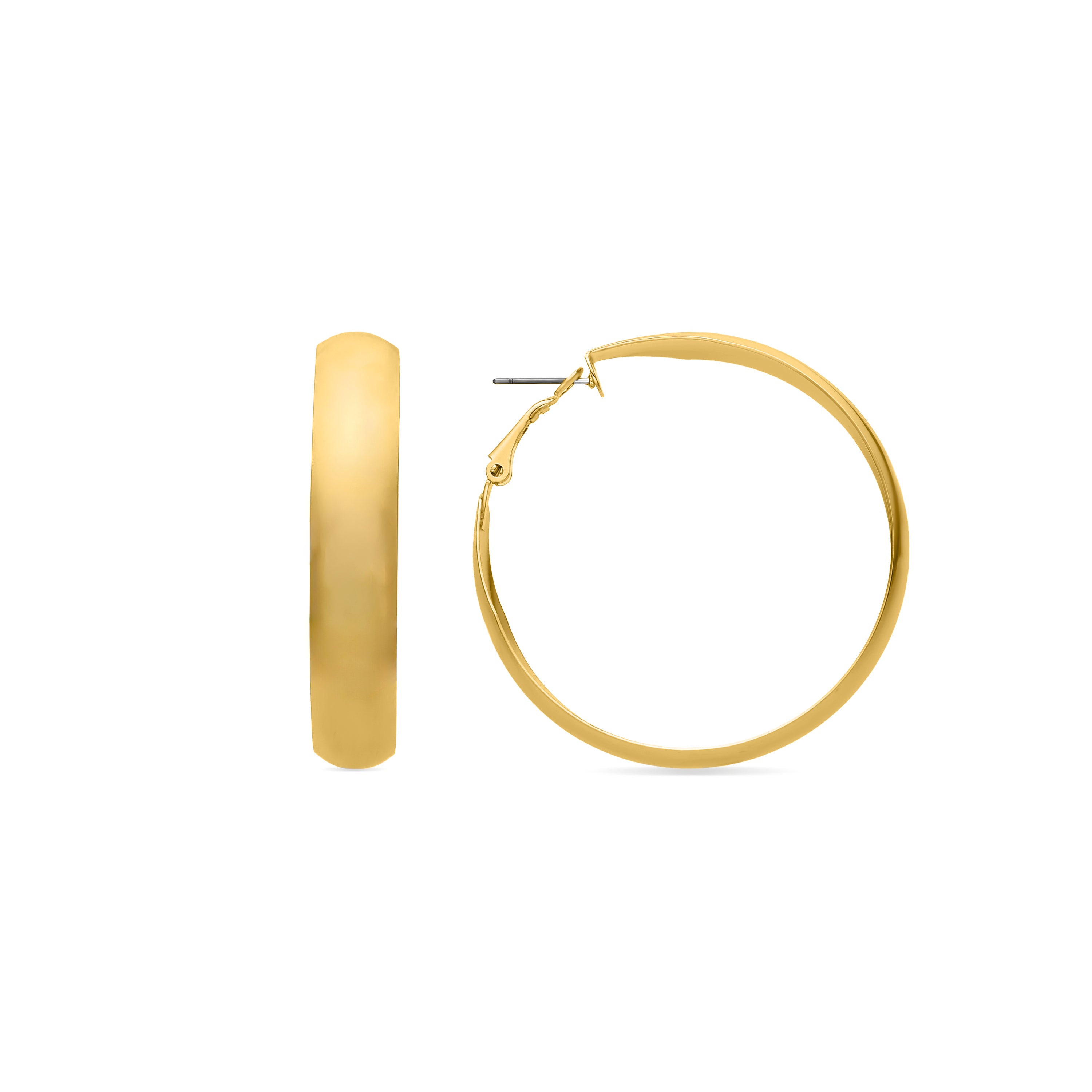 Pendientes de 50mm de diámetro acabado oro amarillo de 18K - Hewry