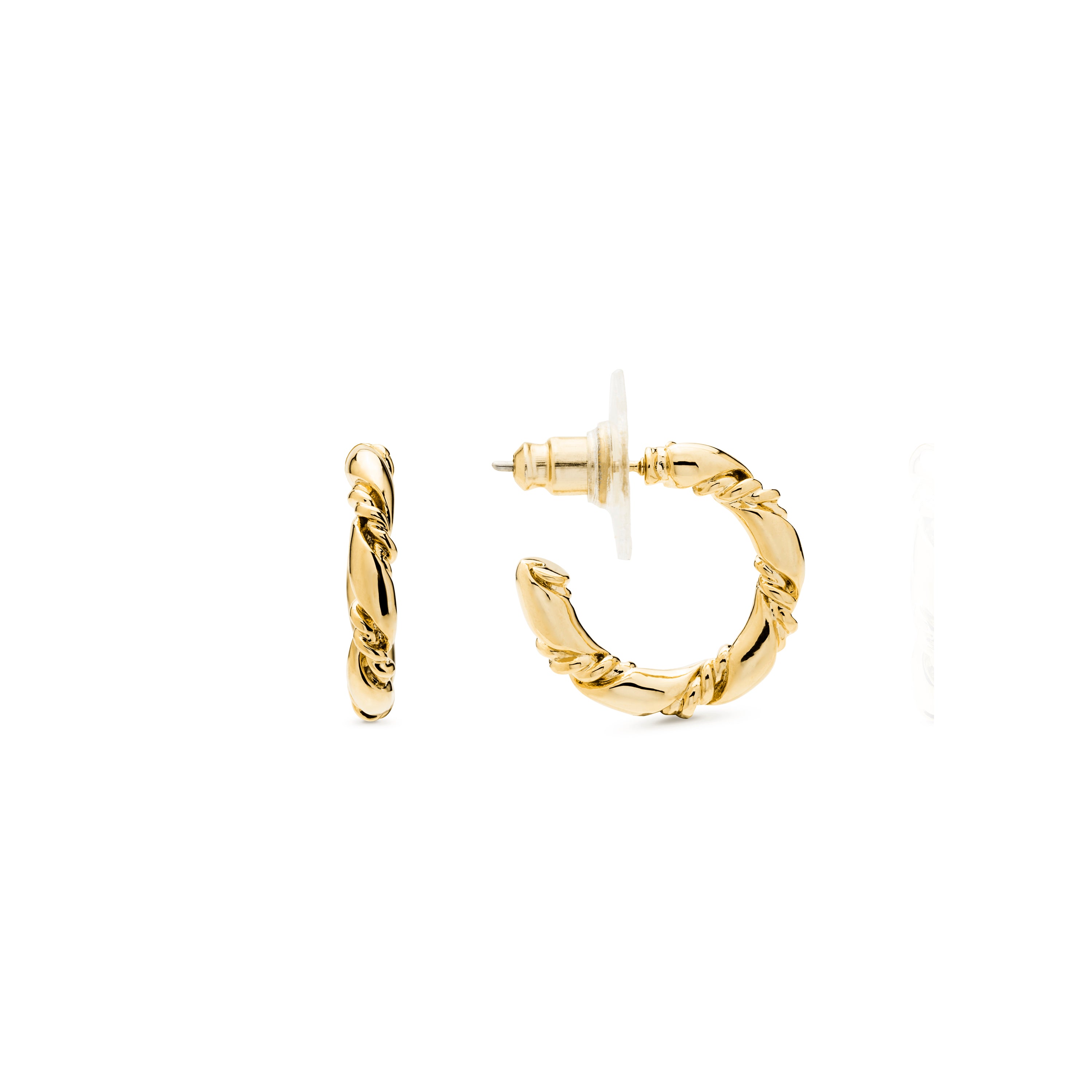 Pendientes de 12mm de diámetro acabado oro amarillo de 18K - Phiaken