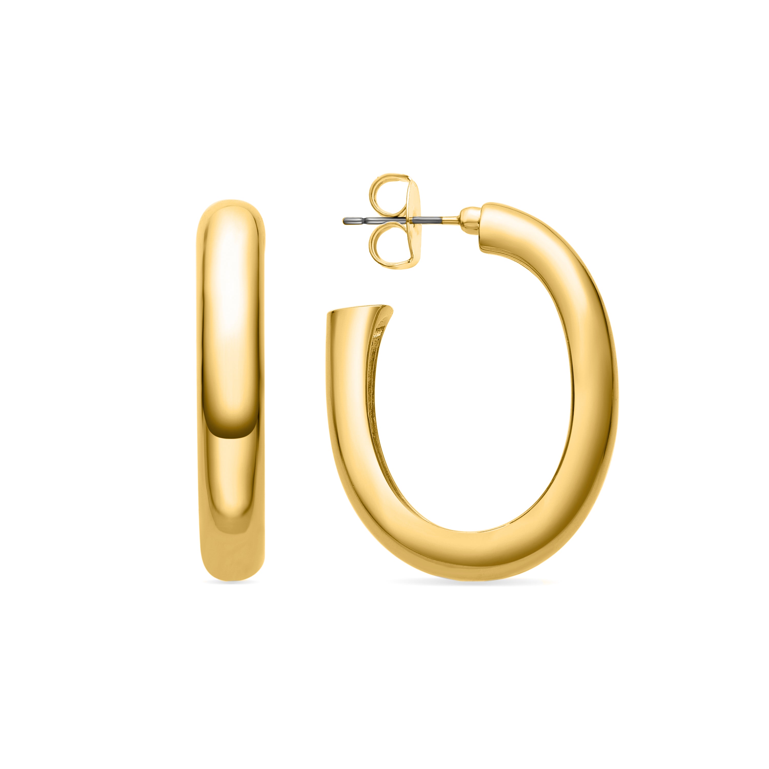 Pendientes acabados en oro amarillo de 18K - Hewcar