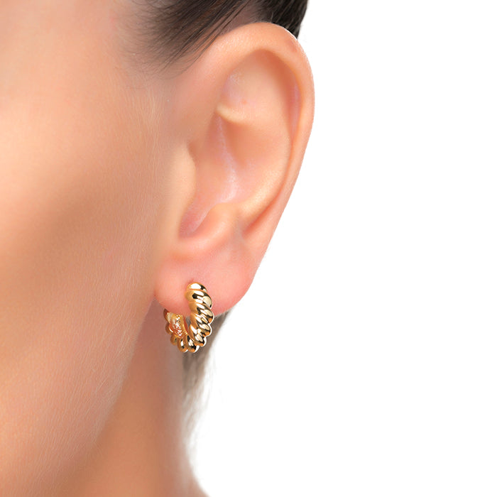 Pendientes acabados en oro amarillo de 18K - Tomven