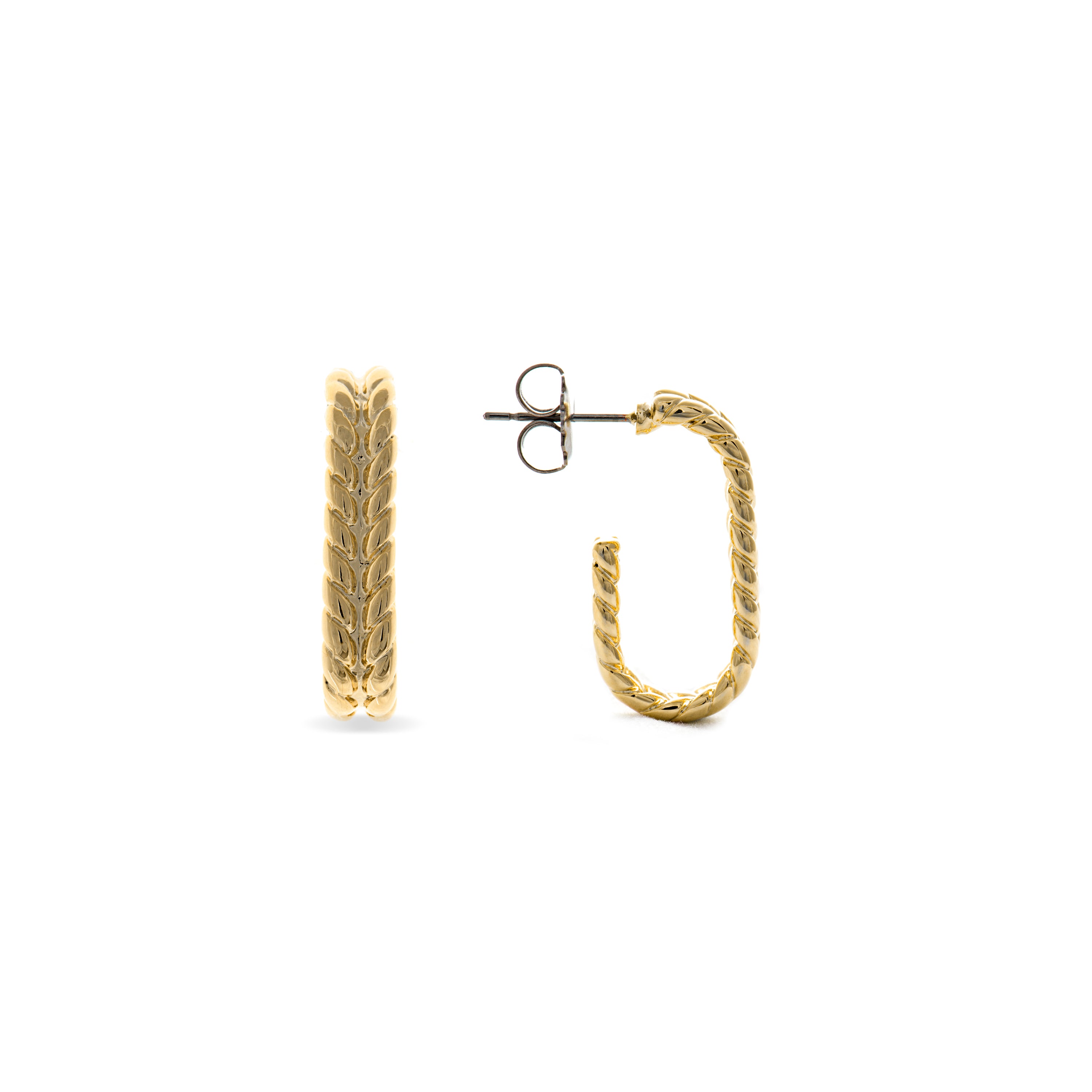 Pendientes acabados en oro amarillo de 18K - Hari