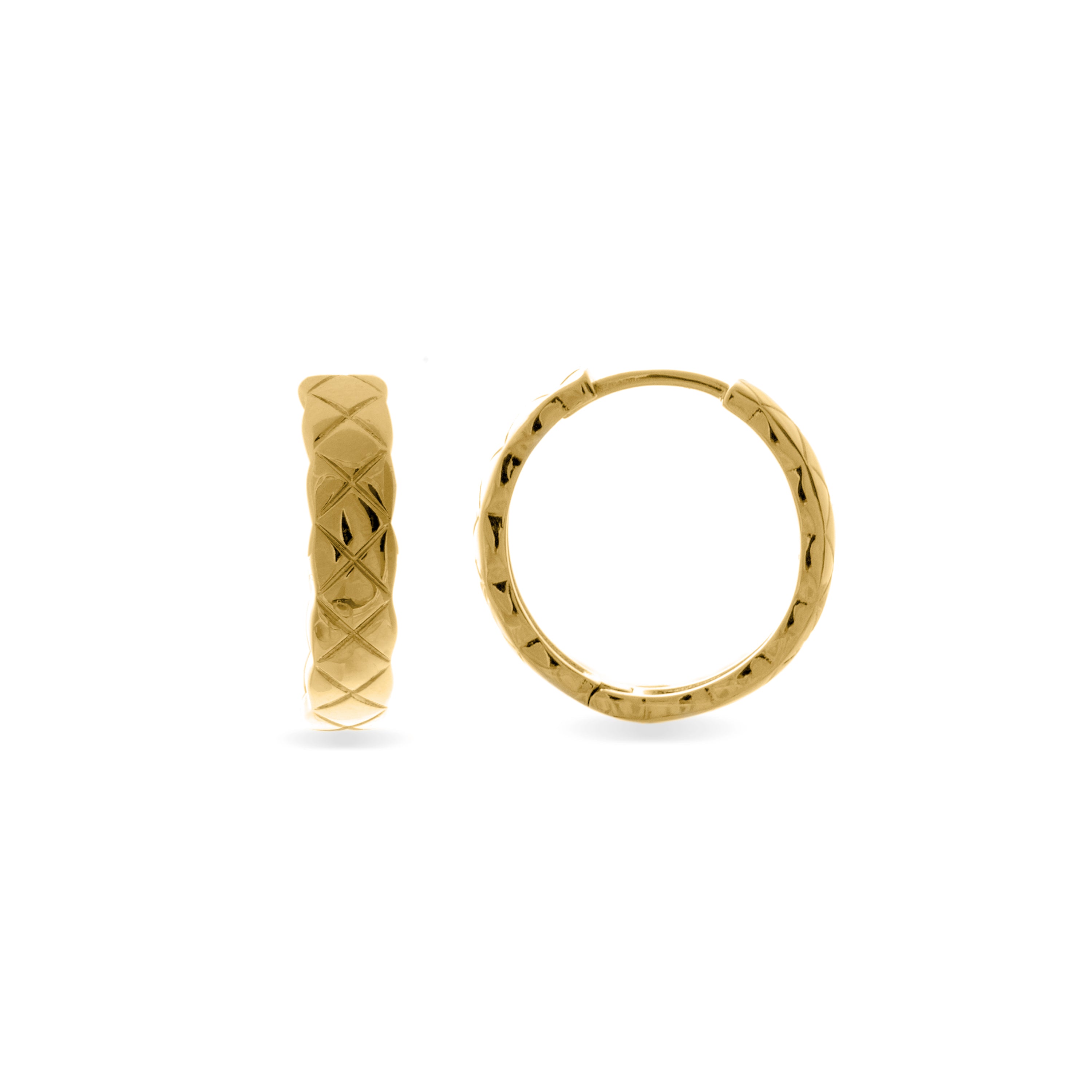Pendientes acabados en oro amarillo de 18K - Naz