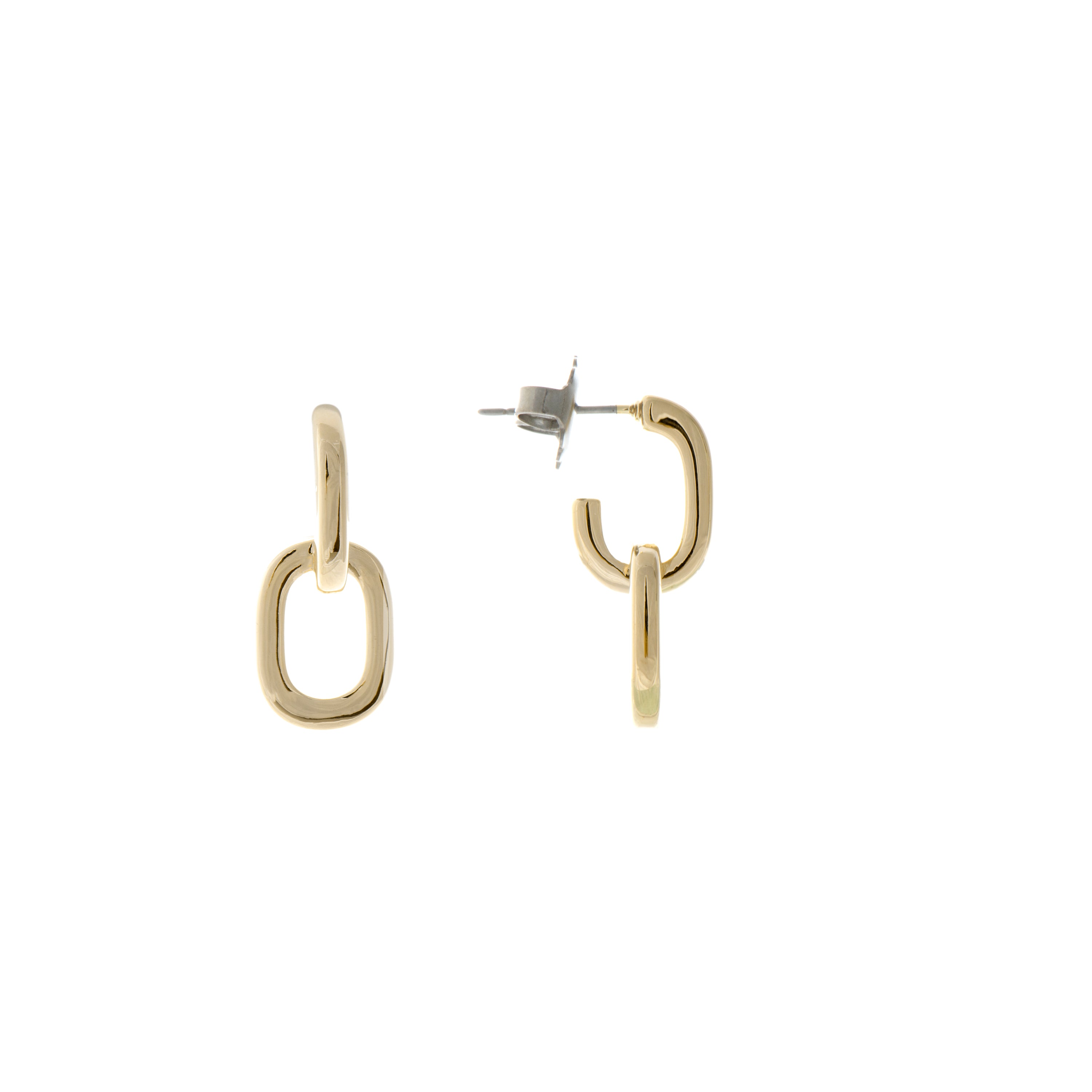 Pendientes acabados en oro amarillo de 18K - Khihu