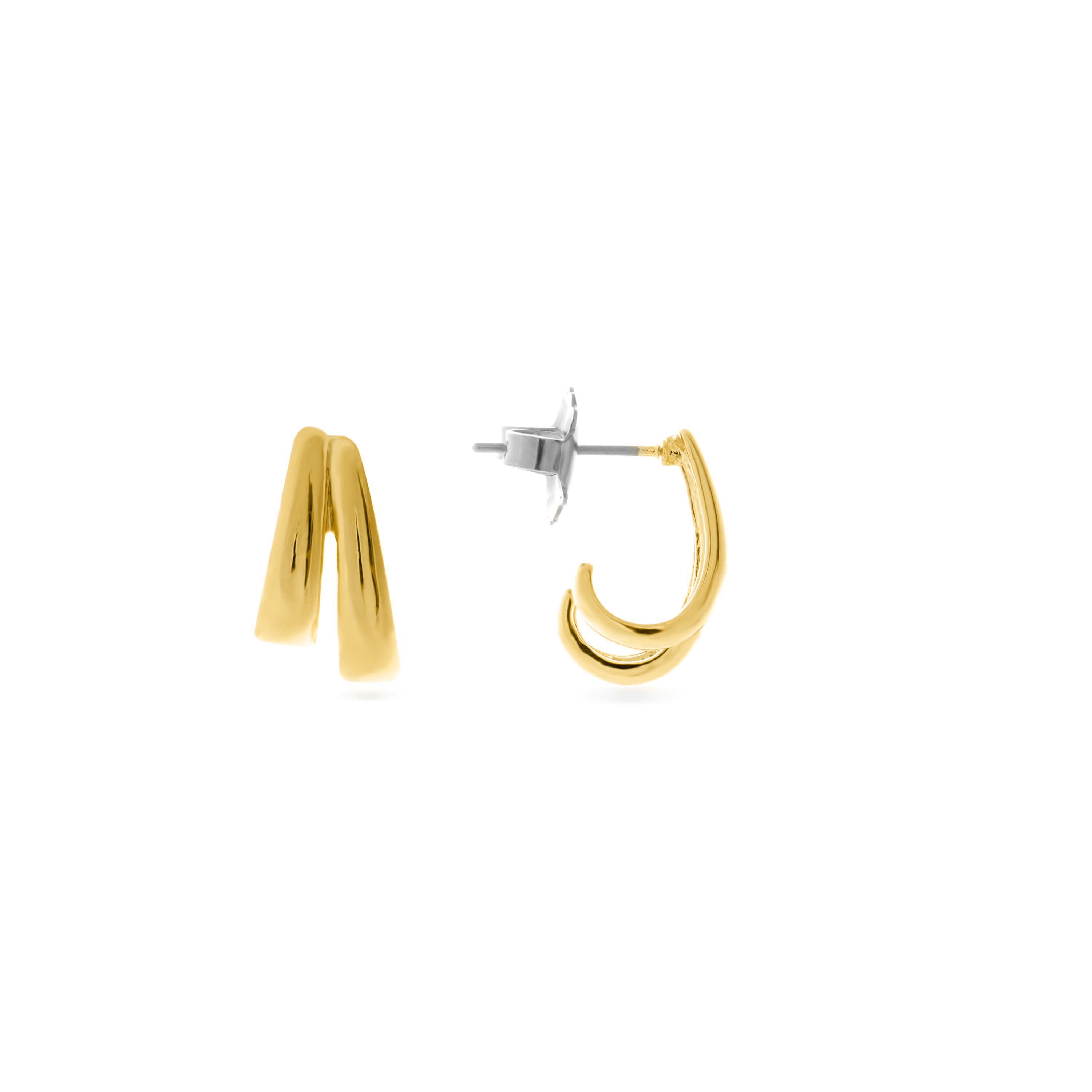 Pendientes acabados en oro amarillo de 18K - Fawton