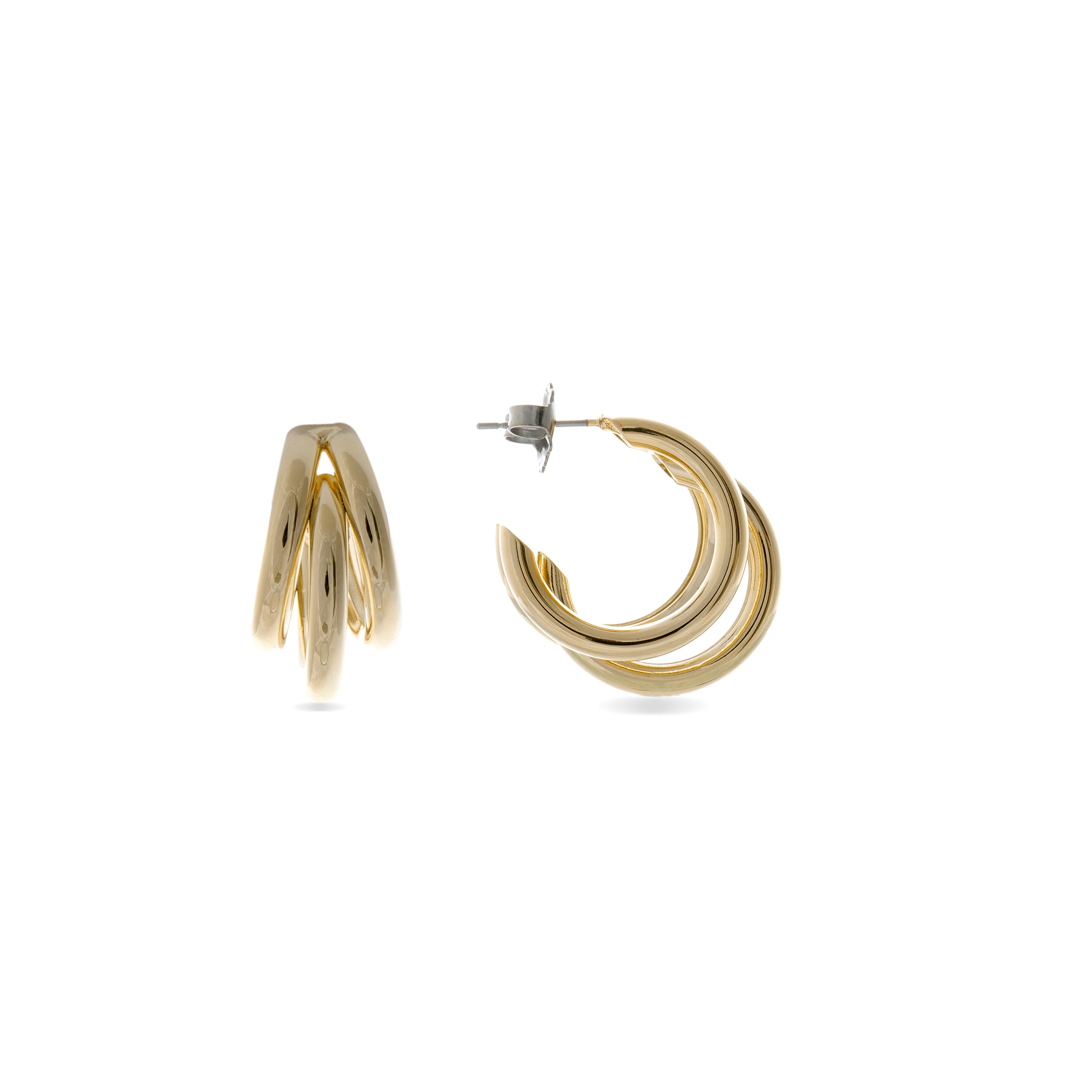 Pendientes acabados en oro amarillo de 18K - Carorsa