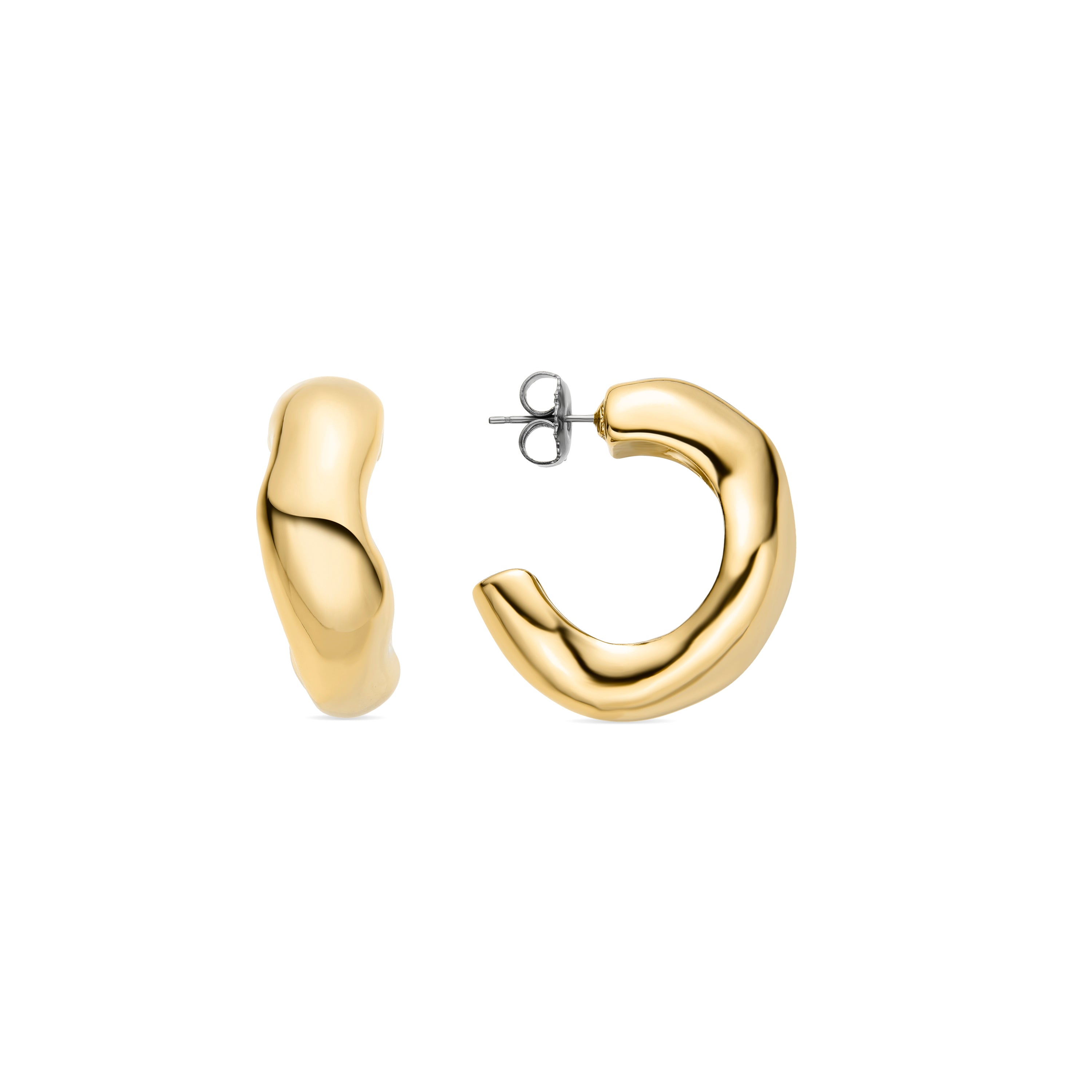Pendientes acabados en oro amarillo de 18K - Phinpa