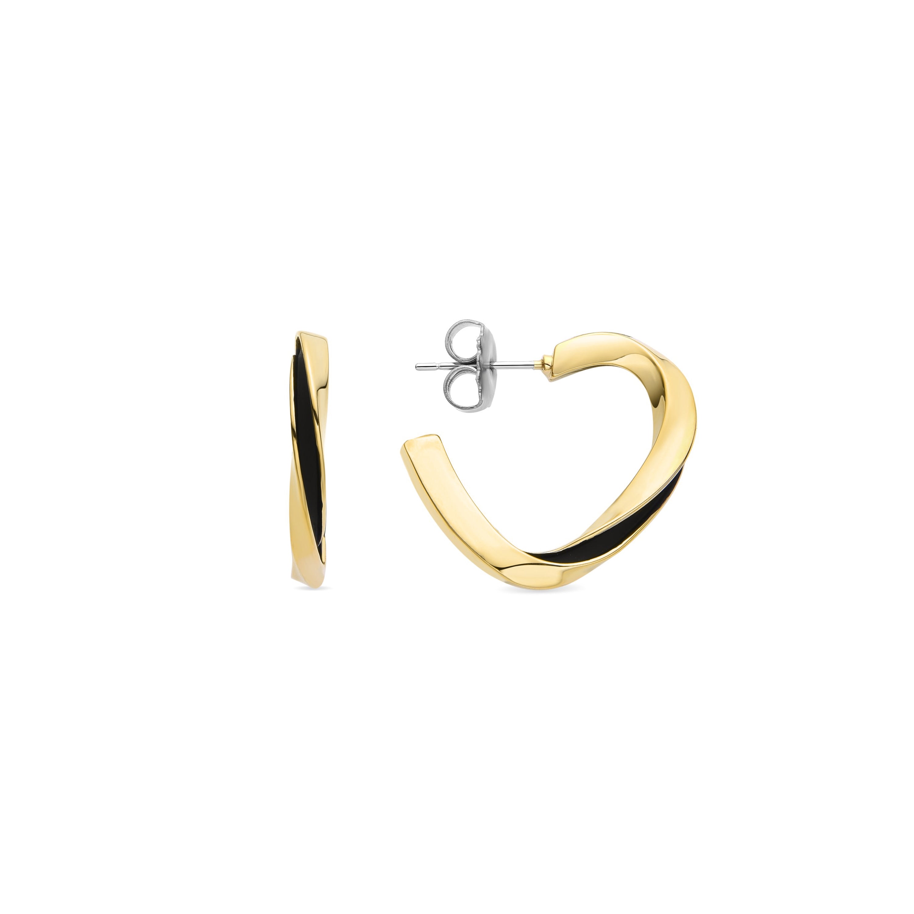 Pendientes acabados en oro amarillo de 18K - Nuosi