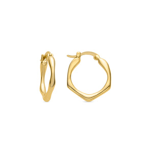 Pendientes acabados en oro amarillo de 18k