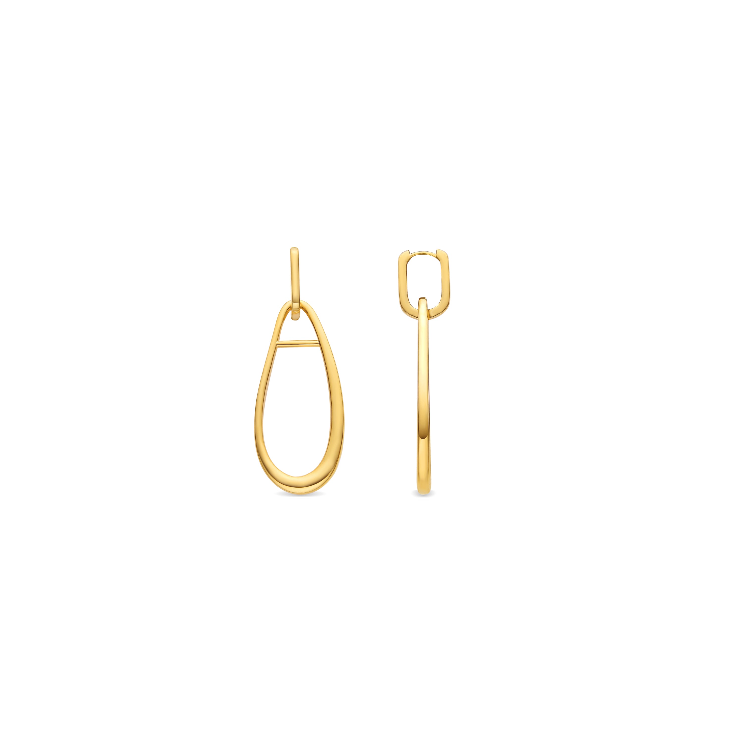 Pendientes acabados en oro amarillo de 18k - Salsah